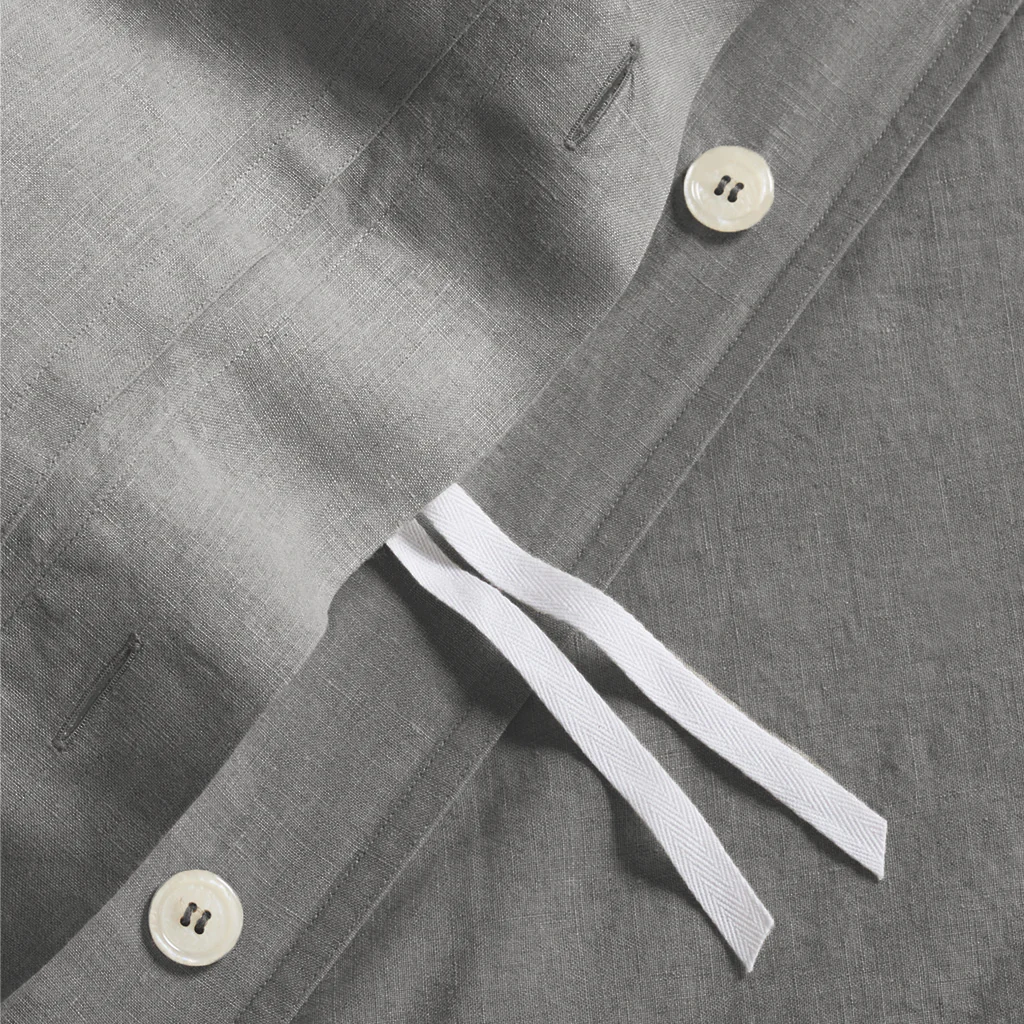 Grey Washed-Linen Duvet Cover - Image 4
