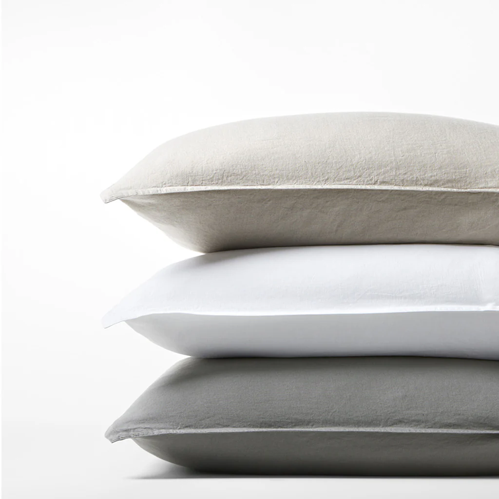 Grey Washed-Linen Pillow Shams, Set of 2 - Image 3