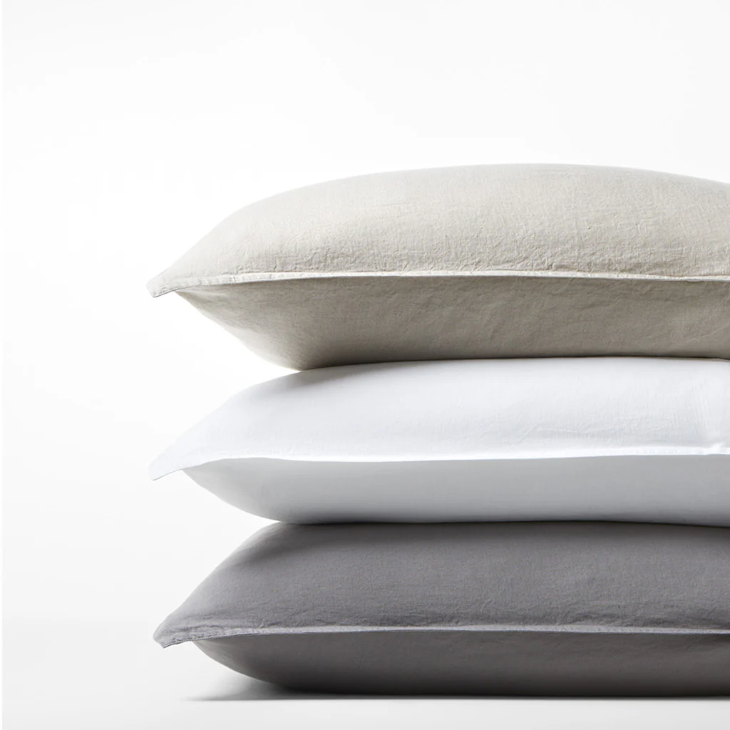Khaki Washed-Linen Pillow Shams, set of 2 - Image 7
