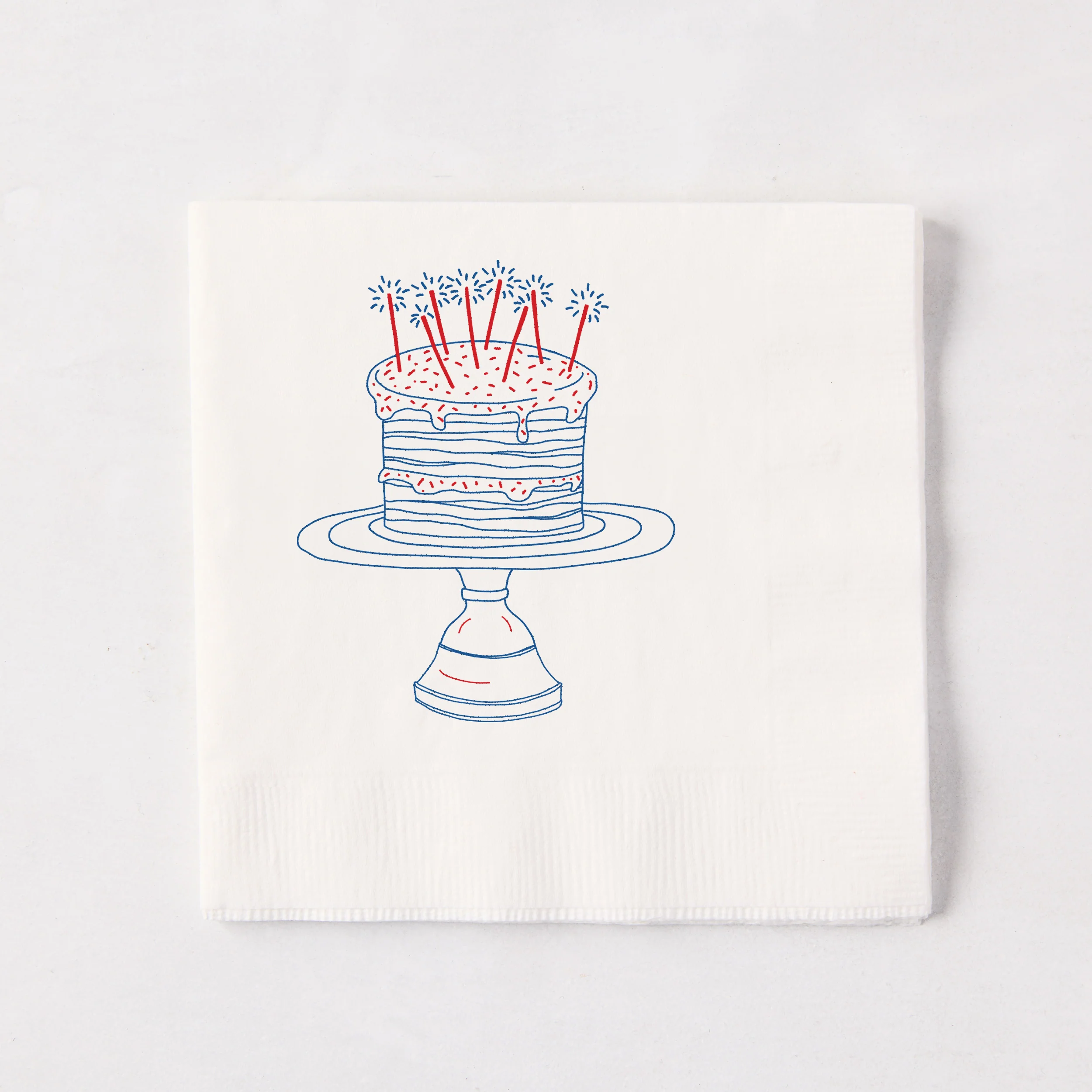 "4th of July Celebration Cake" Cocktail Napkins, Set of 50