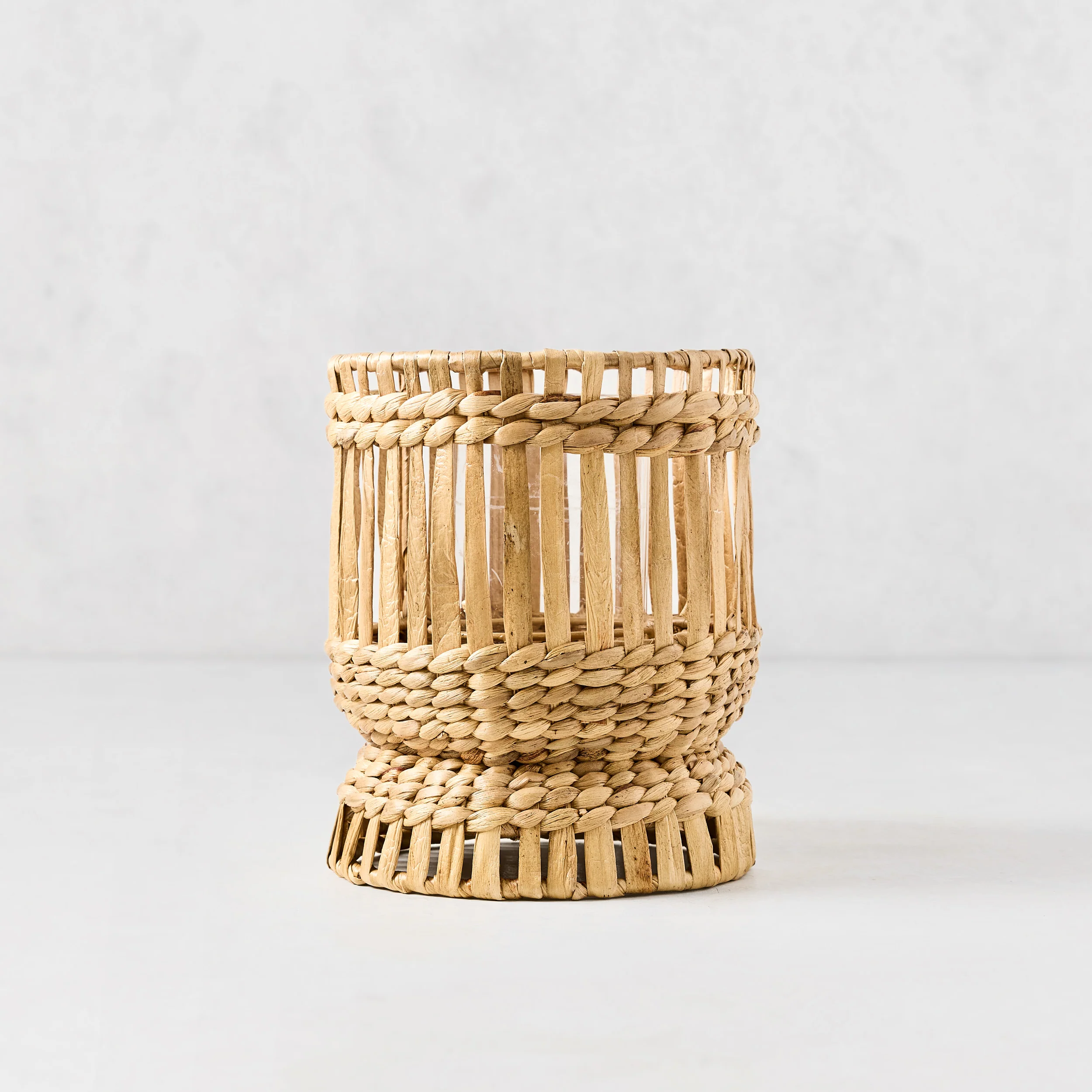 Bali Small Woven Hyacinth Hurricane - Image 2