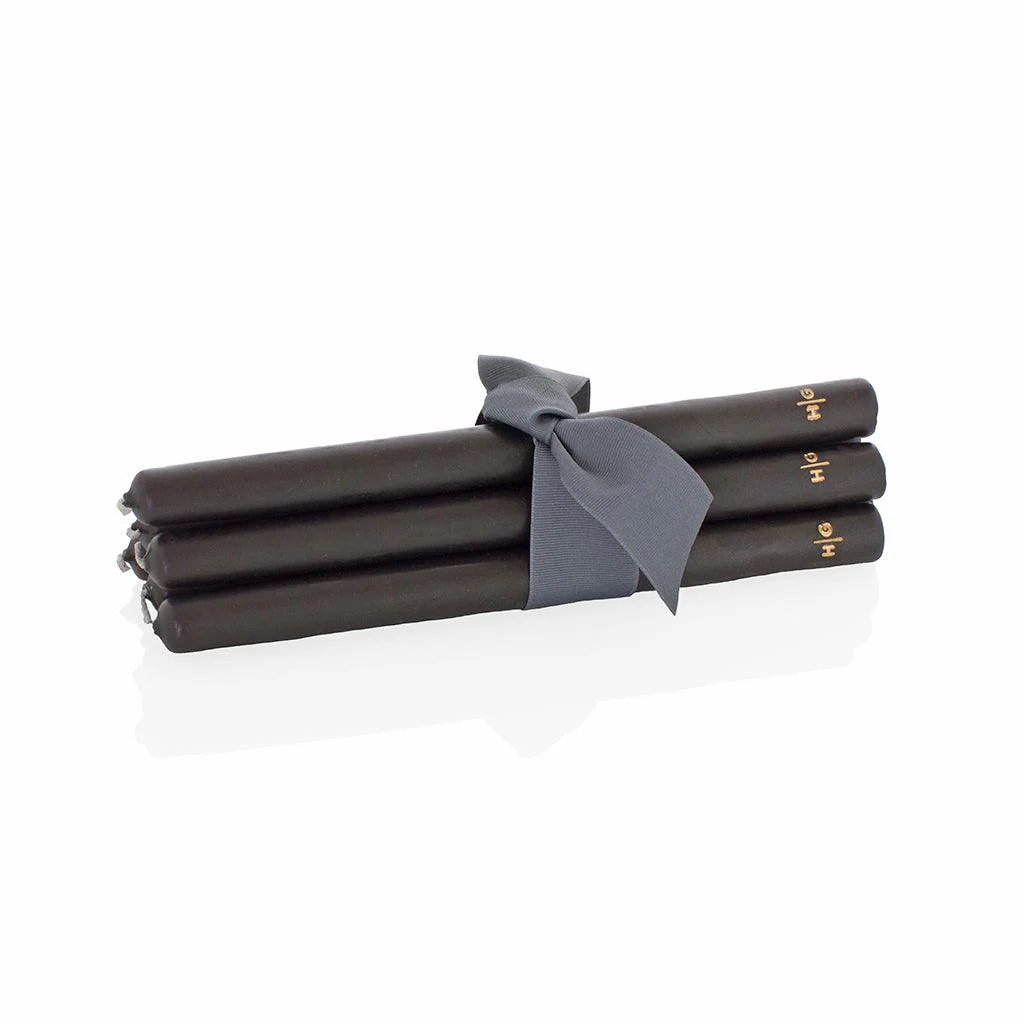 HG Black Unscented 10" Taper Candle Bundle, Set of 5 - Image 2