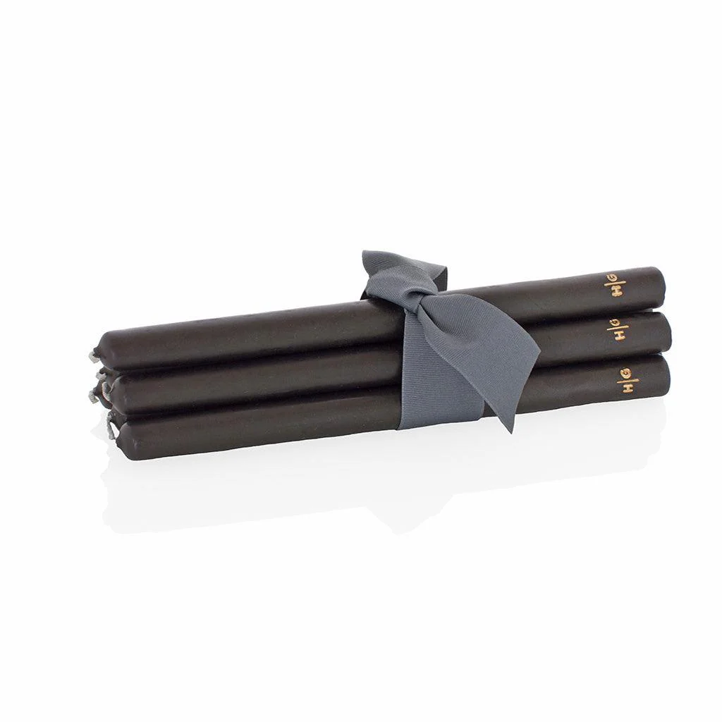 HG Black Unscented 12" Taper Candle Bundle, Set of 5 - Image 2