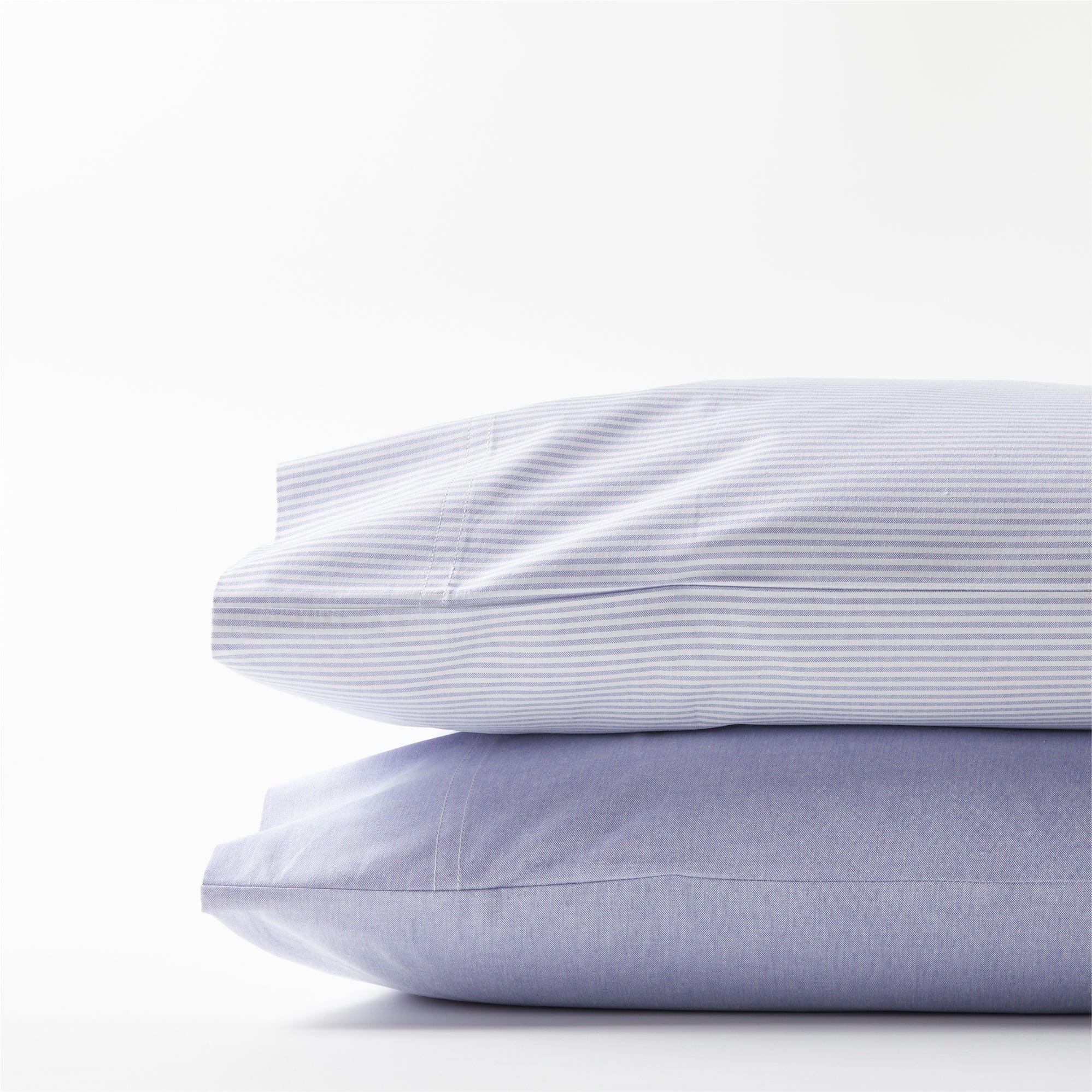 Blue Oxford Stripe Cotton Sheet Set - Image 2