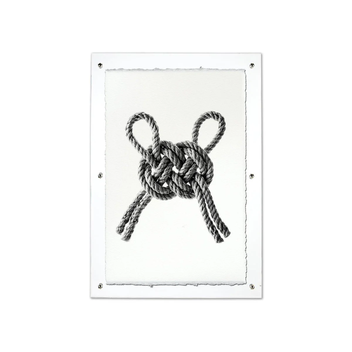 Carrick Double Bend Nautical Knot Handmade Paper Wall Art Print - Image 2