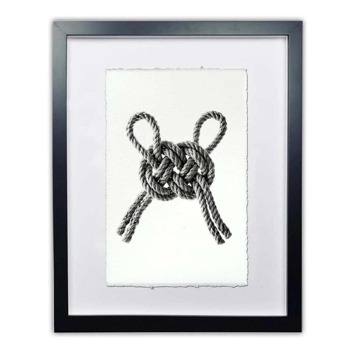 Carrick Double Bend Nautical Knot Handmade Paper Wall Art Print - Image 3