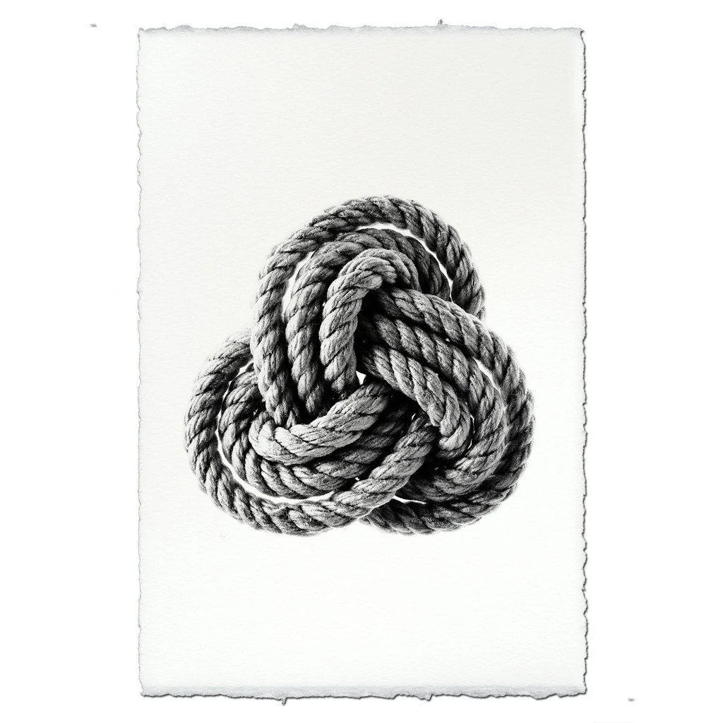 Carrick Nautical Knot Handmade Paper Wall Art Print