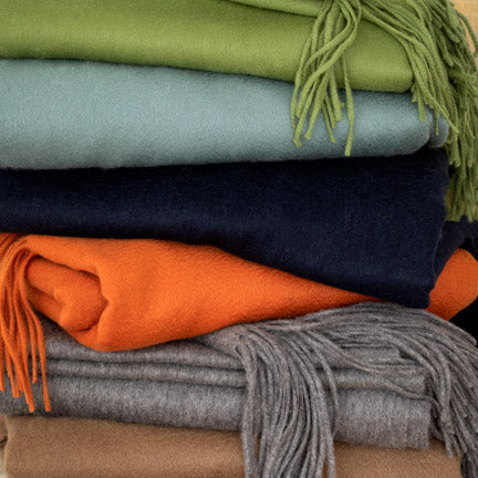 Navy Blue Cashmere Throw Blanket - Image 3