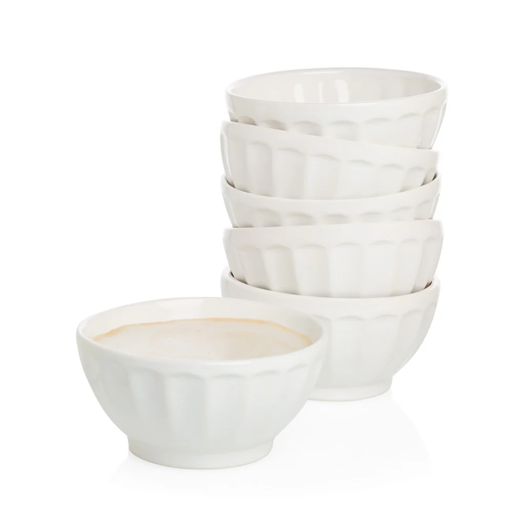 White Ceramic Latte Bowl - Image 4