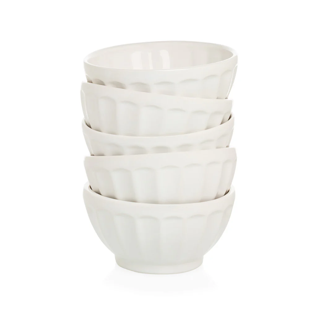 White Ceramic Latte Bowl - Image 6