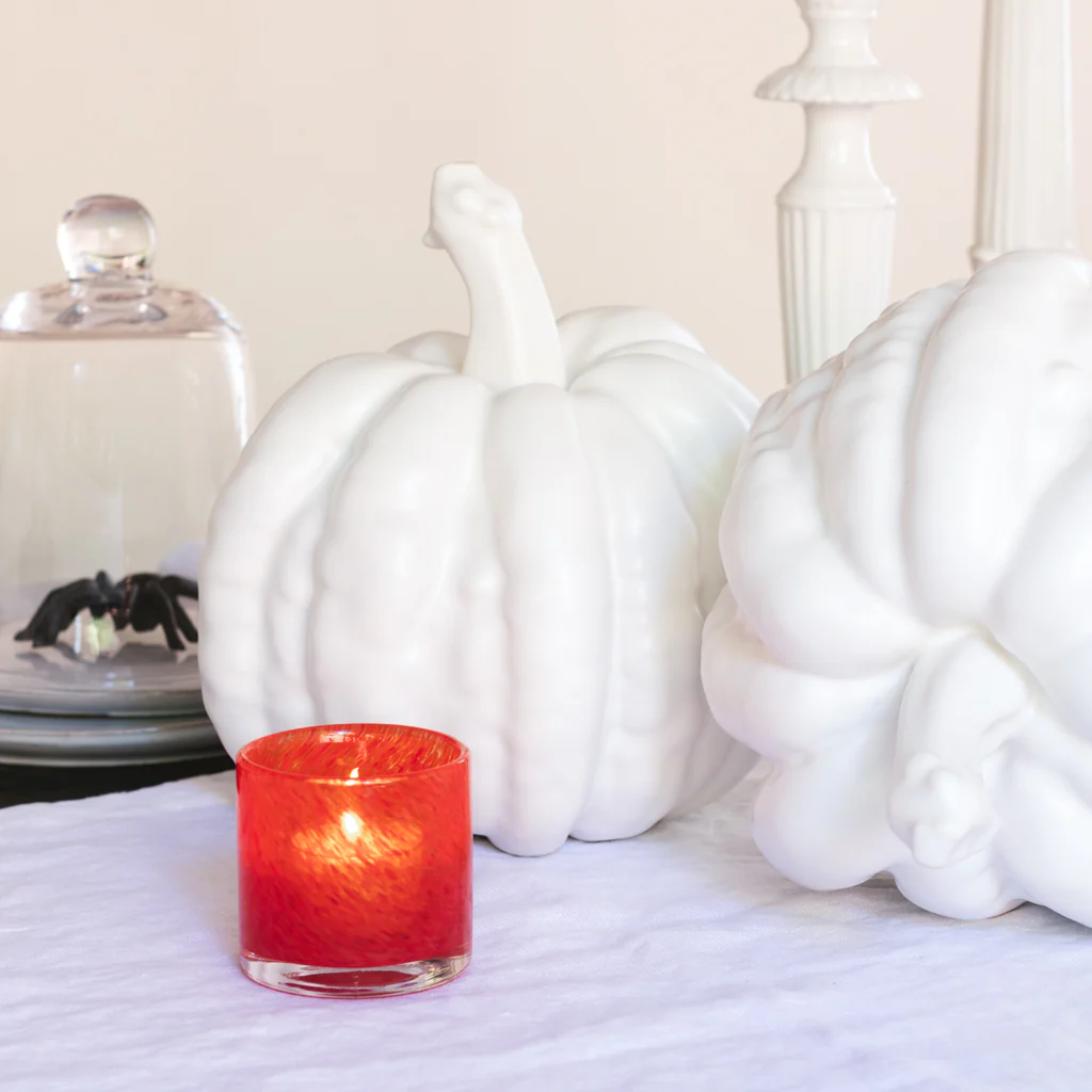 Small Matte White Ceramic Pumpkin - Image 5