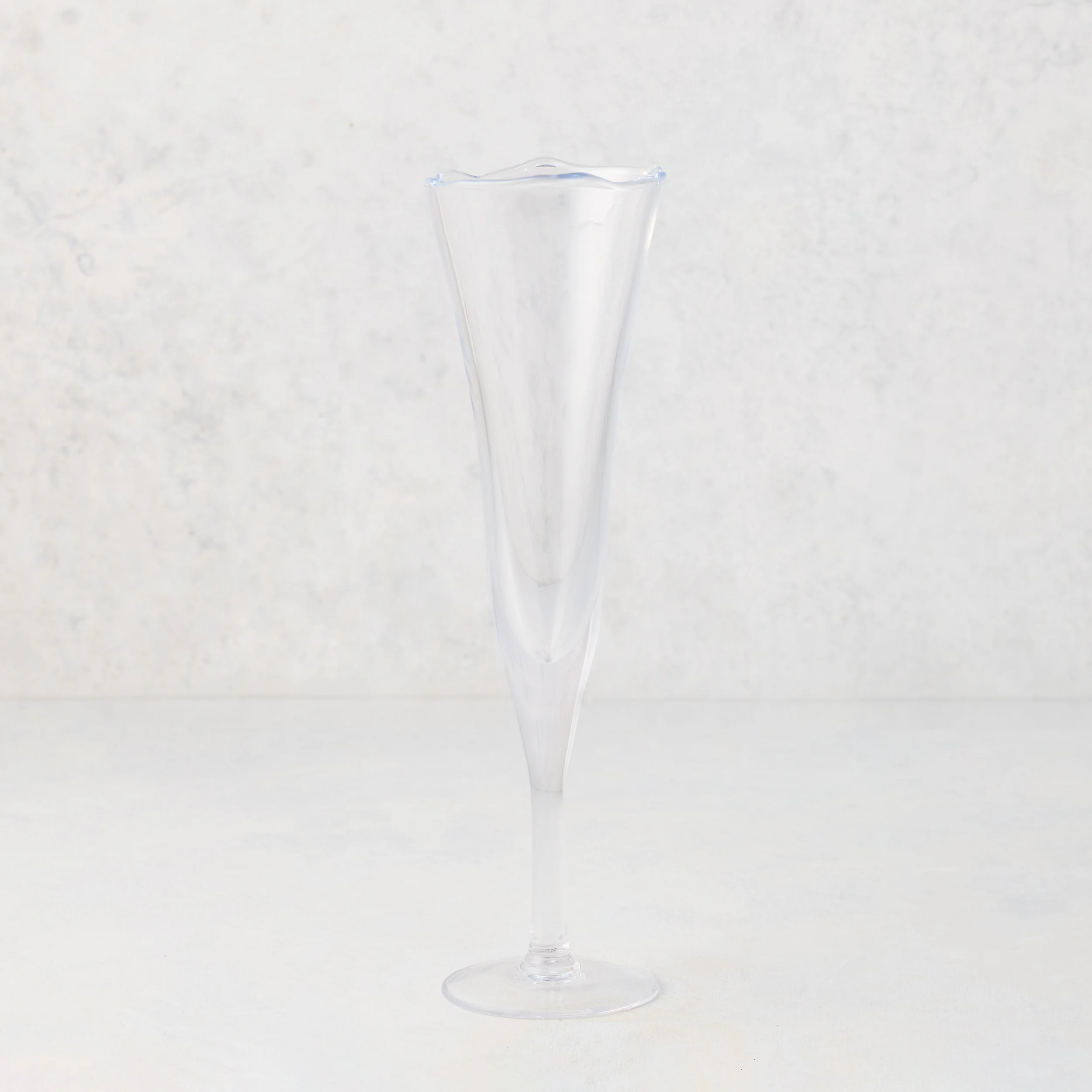 Small Scissor-Cut Glass Champagne Flute, 10 oz. - Image 3
