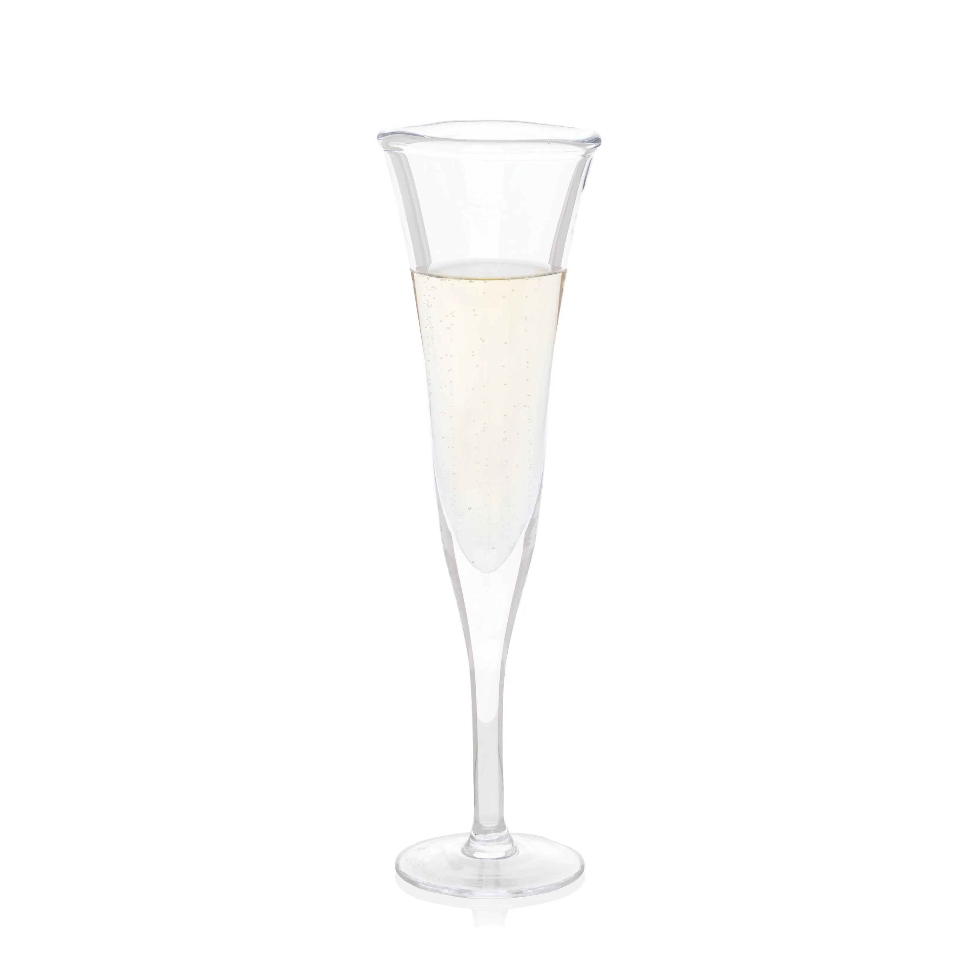 Small Scissor-Cut Glass Champagne Flute, 10 oz. - Image 6