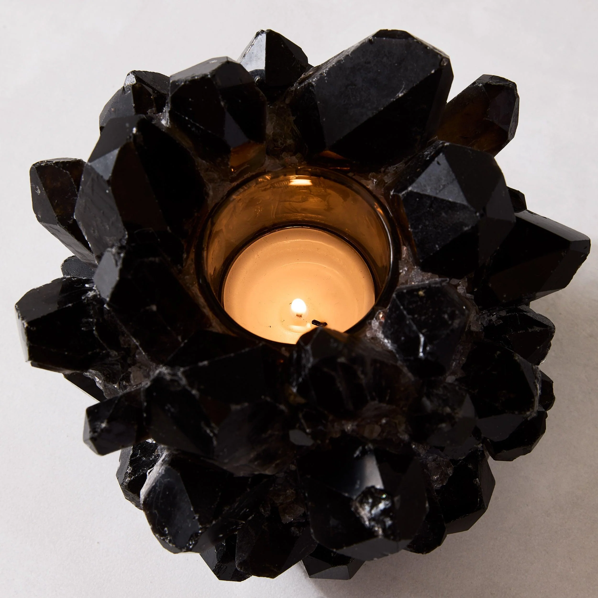 Black Classic Quartz Votive Candle Holder - Image 3