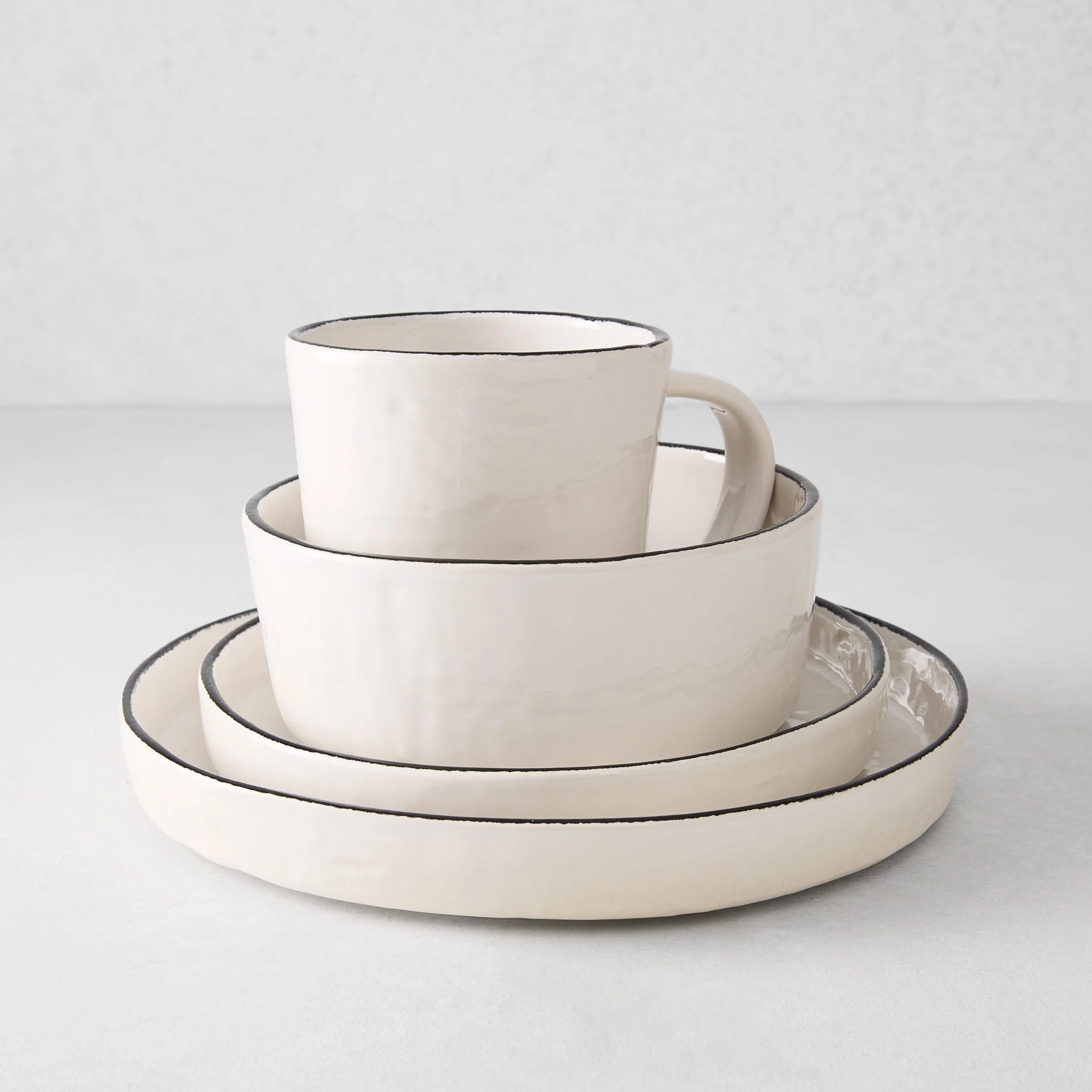 Diane Keaton + Hudson Grace Studio Black Rim Stoneware Bowl - Image 3