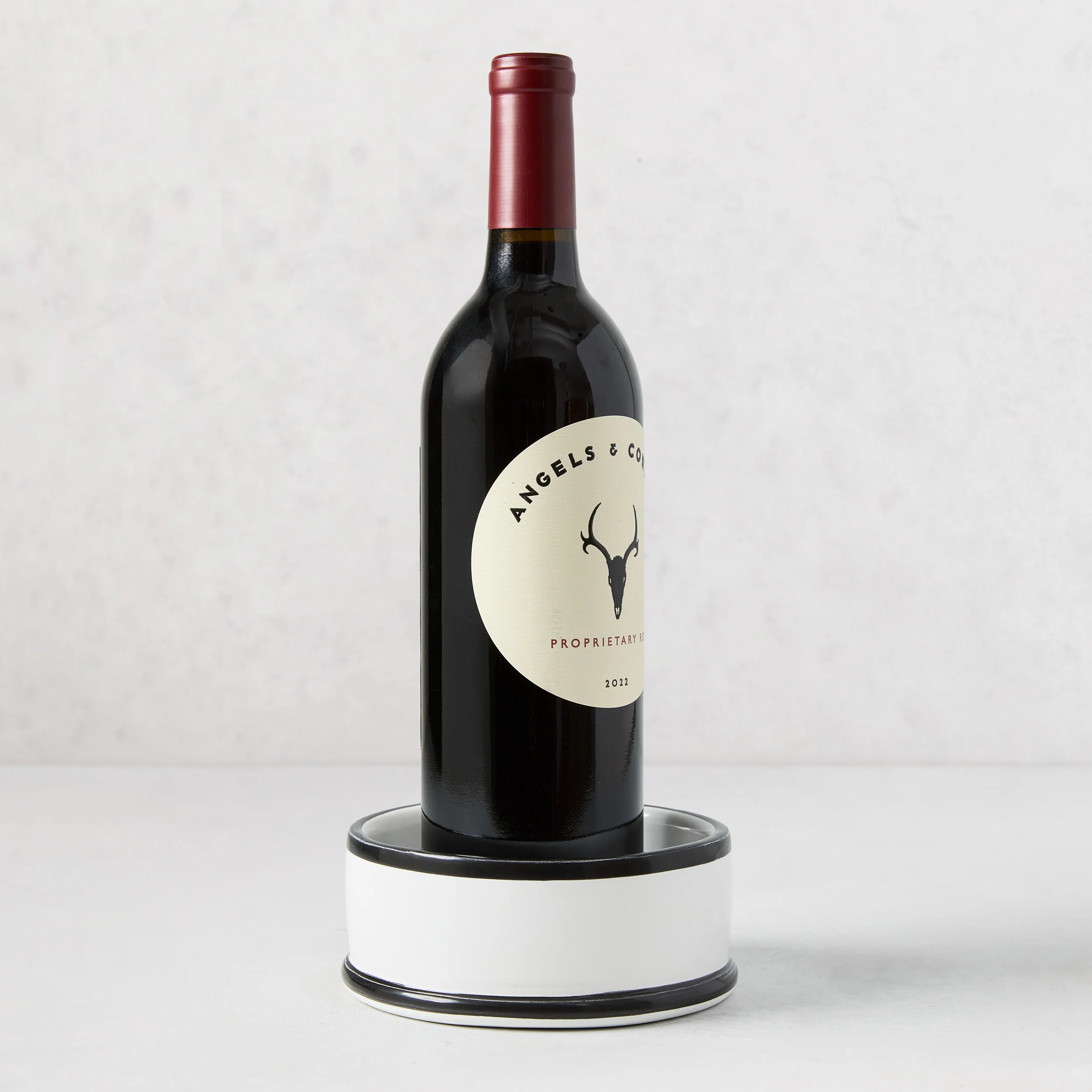 Diane Keaton + Hudson Grace Black and White Wine Coaster