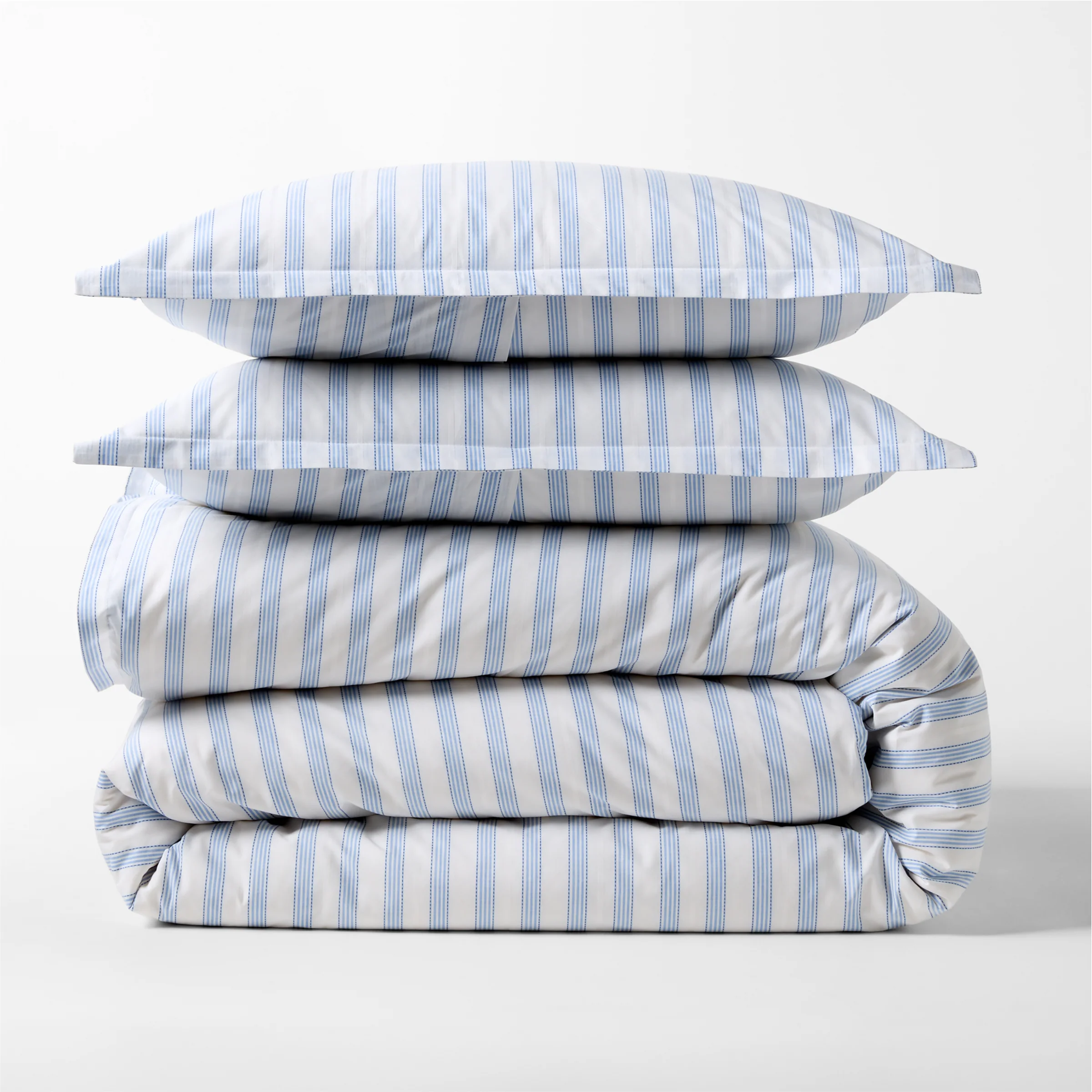 Dobby Blue Stripe Cotton Duvet Set