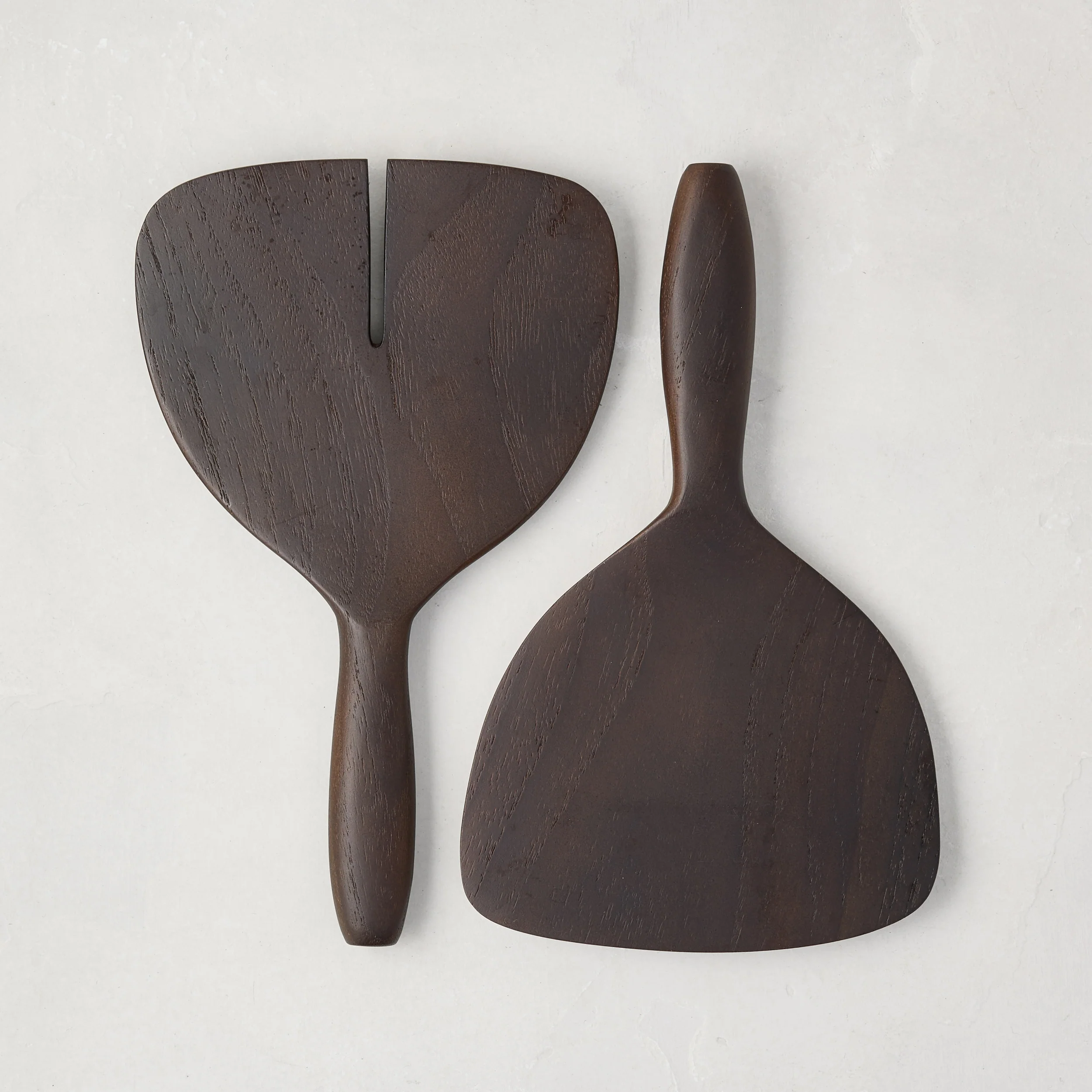 Ebony Teak Wood Short-Handled 2-Piece Serving Set - Image 2