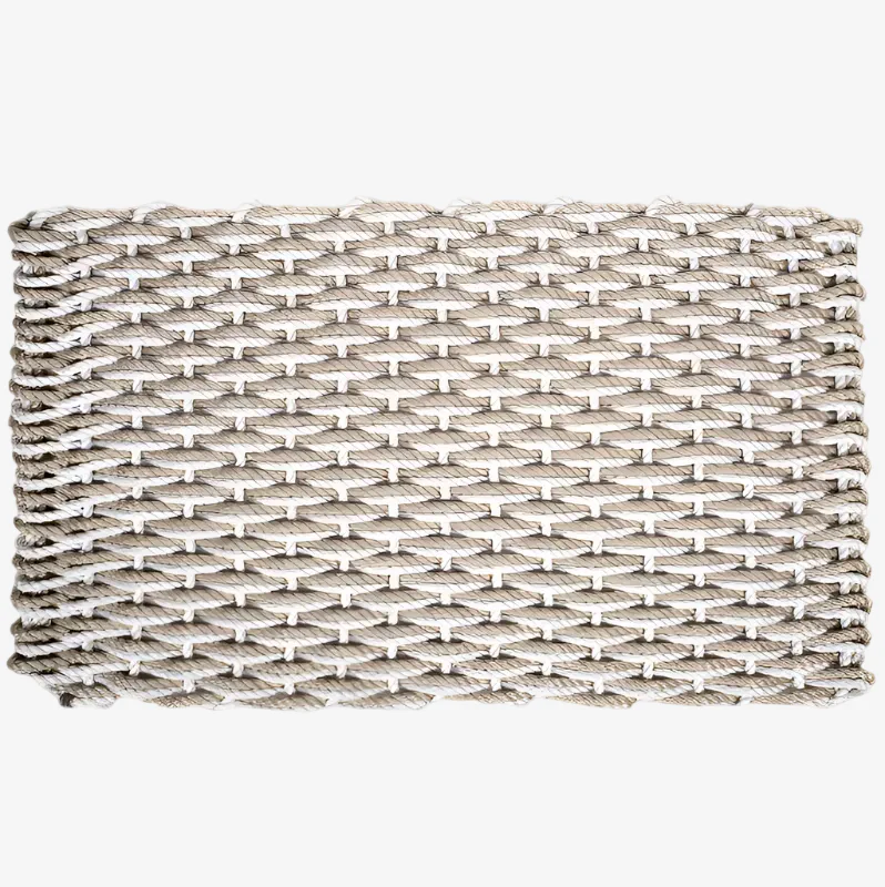 Fog Grey and Sand Rope Doormat