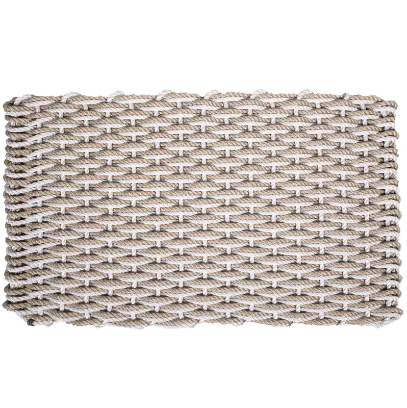 Fog Grey and Sand Rope Doormat - Image 2