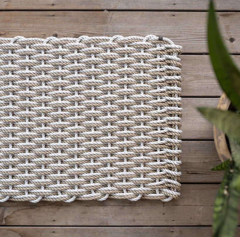 Fog Grey and Sand Rope Doormat - Image 3
