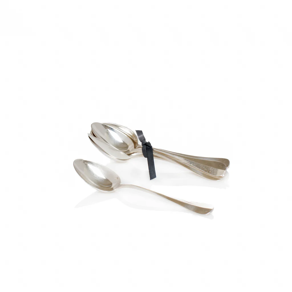 French Vintage Silver Demitasse Spoons, Set of 6 - Image 2