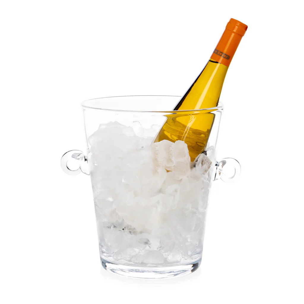 Glass Ice Bucket with Ring Handles - Image 3