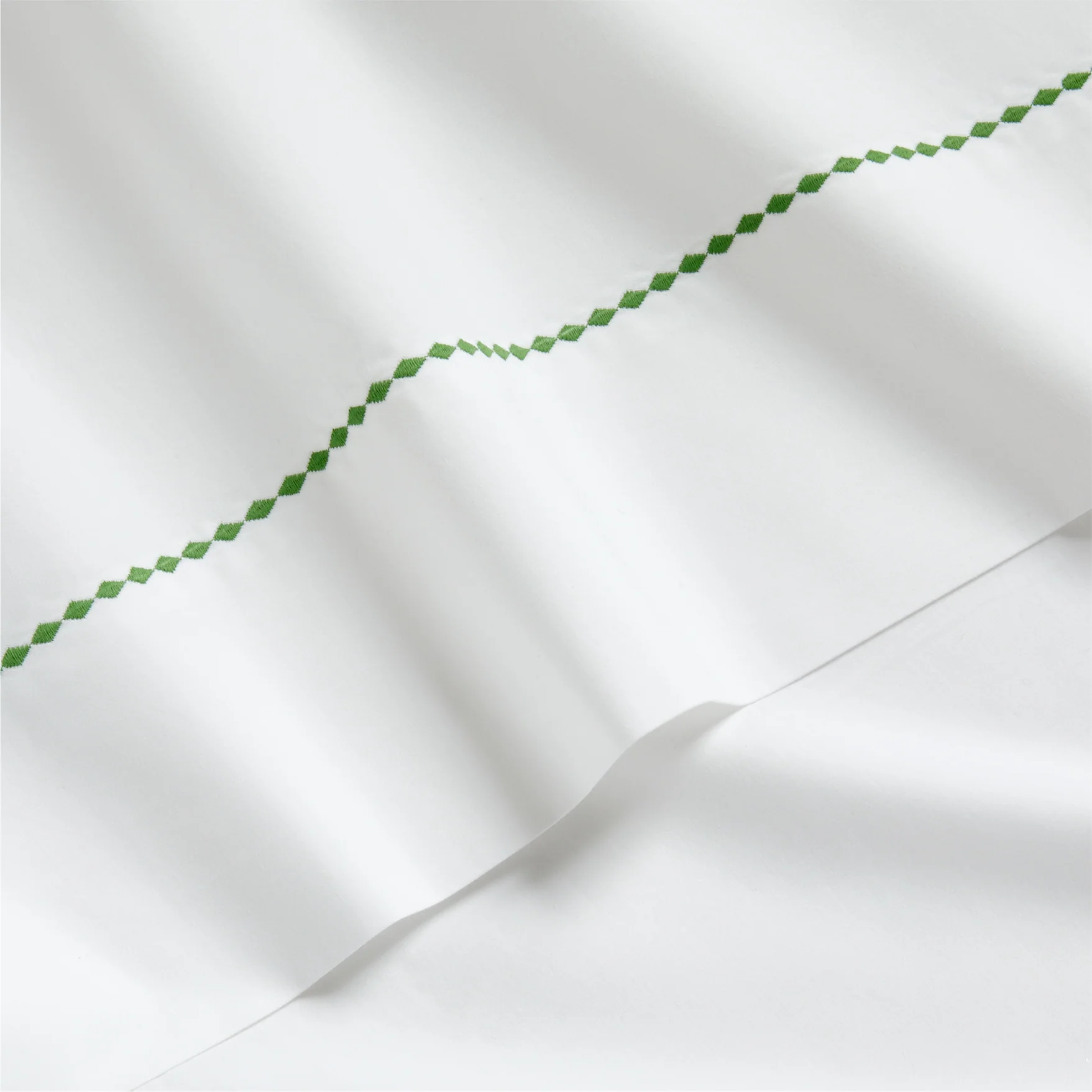Green Diamond Percale Sheet Set - Image 2