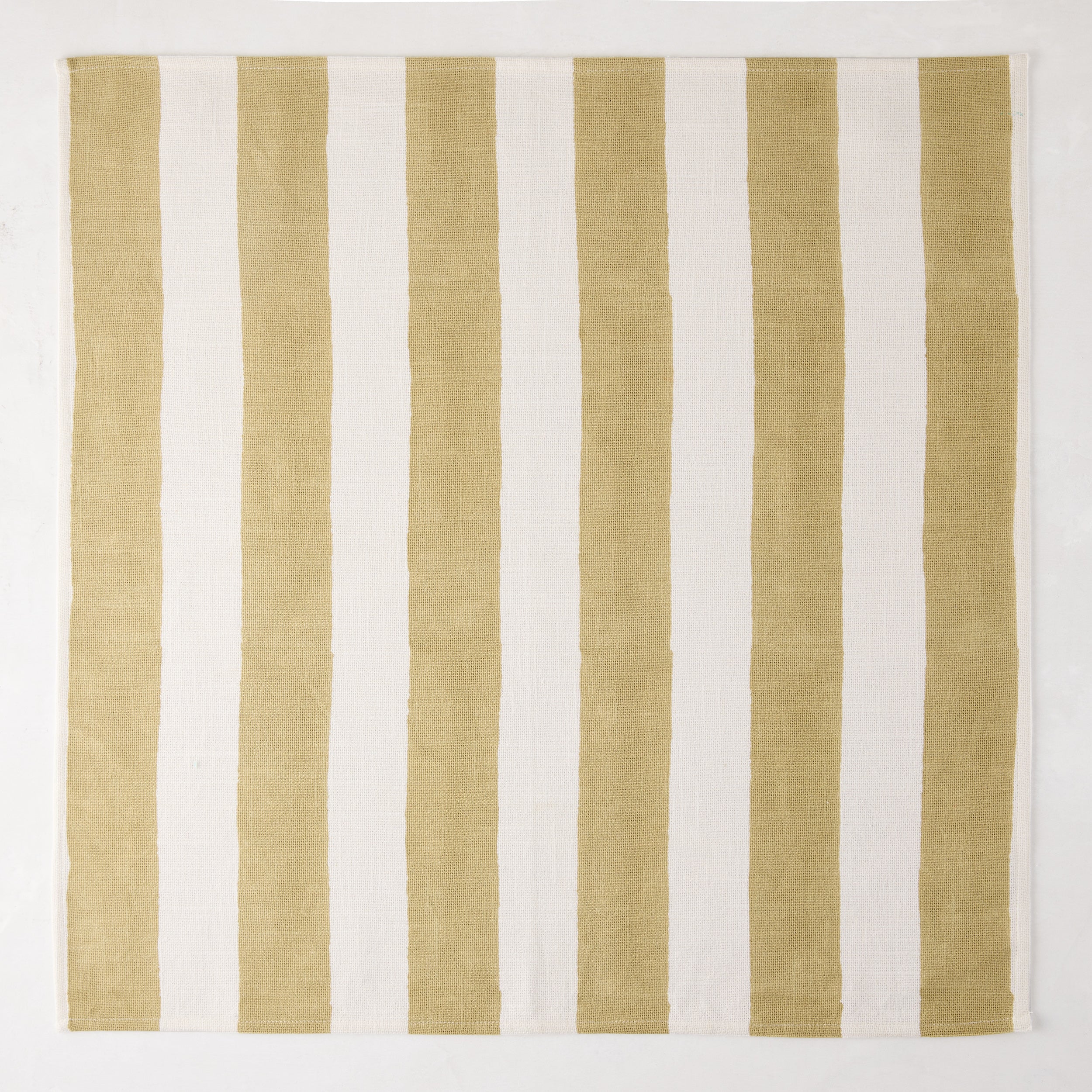 Khaki Hampton Stripe Cotton Napkin - Image 3