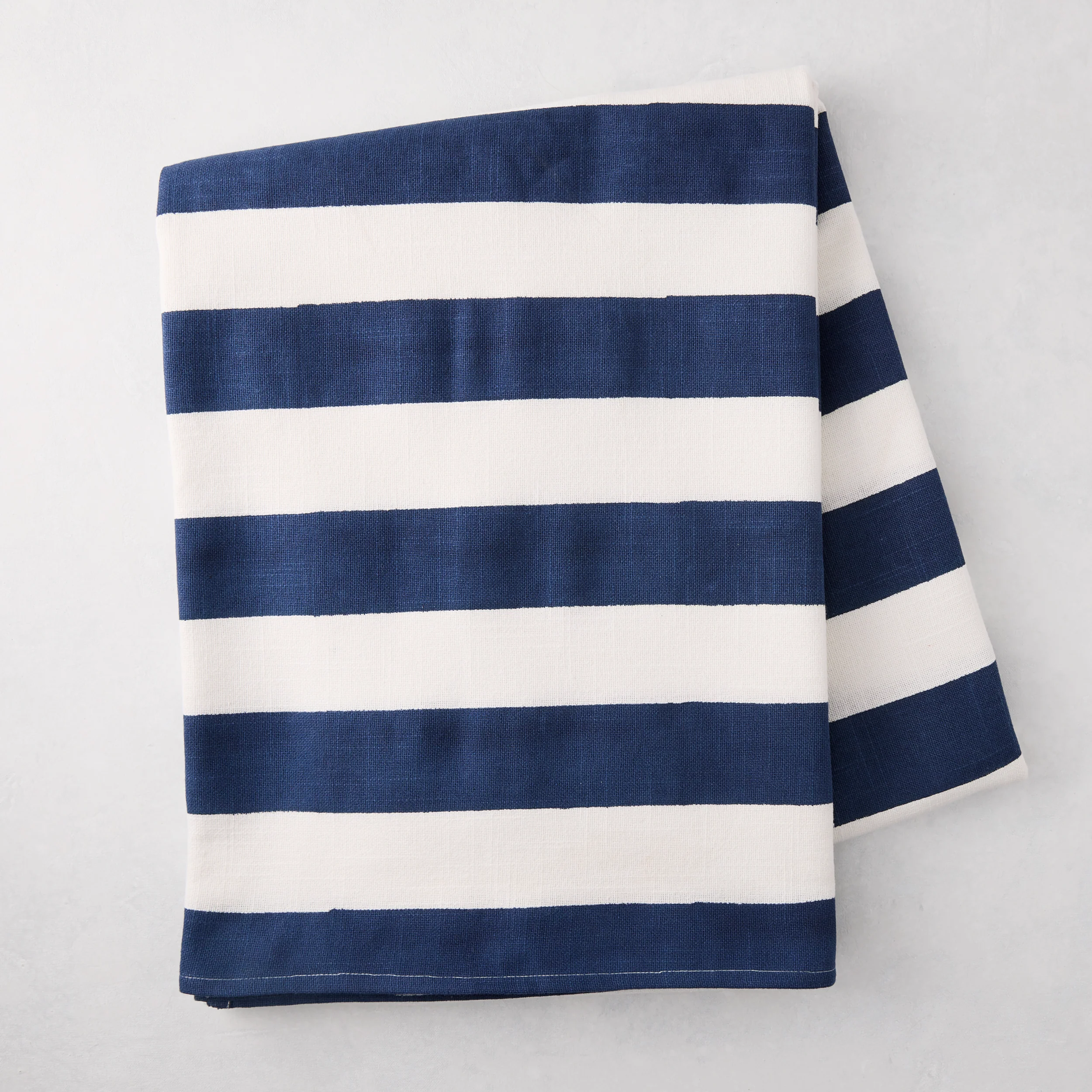Navy Hampton Stripe Tablecloth - Image 4