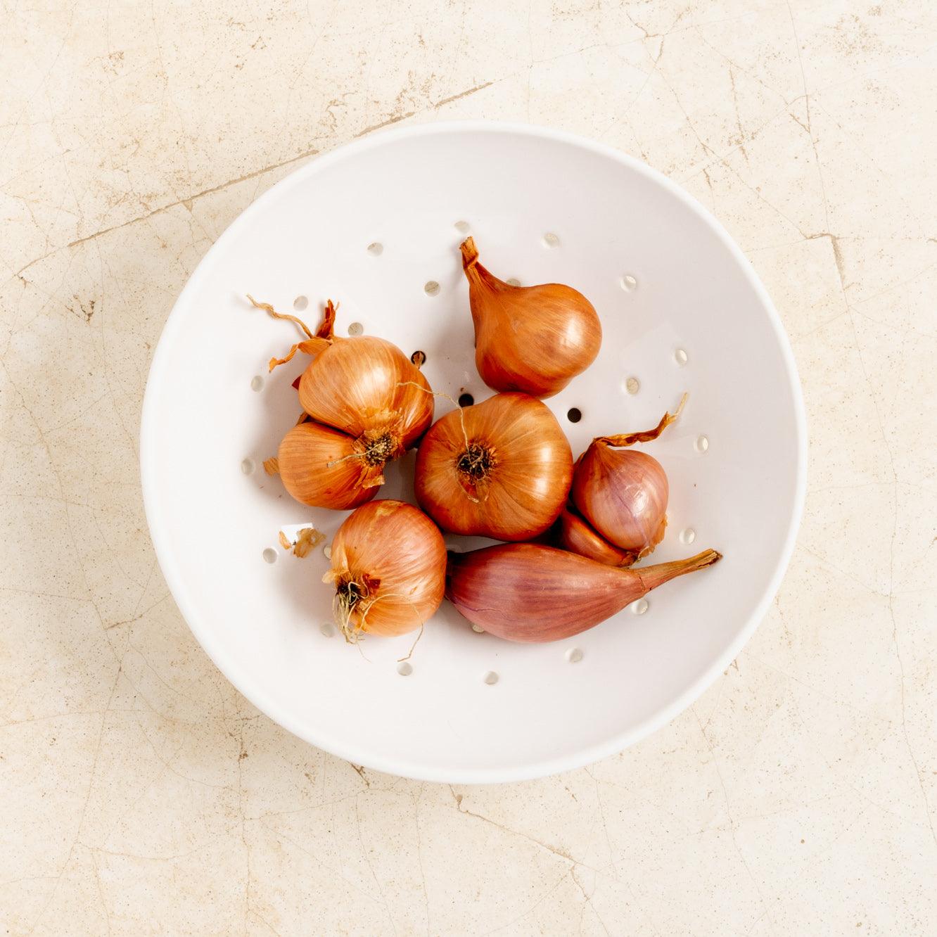 Hudson Grace White Ceramic Berry Bowl - Image 3
