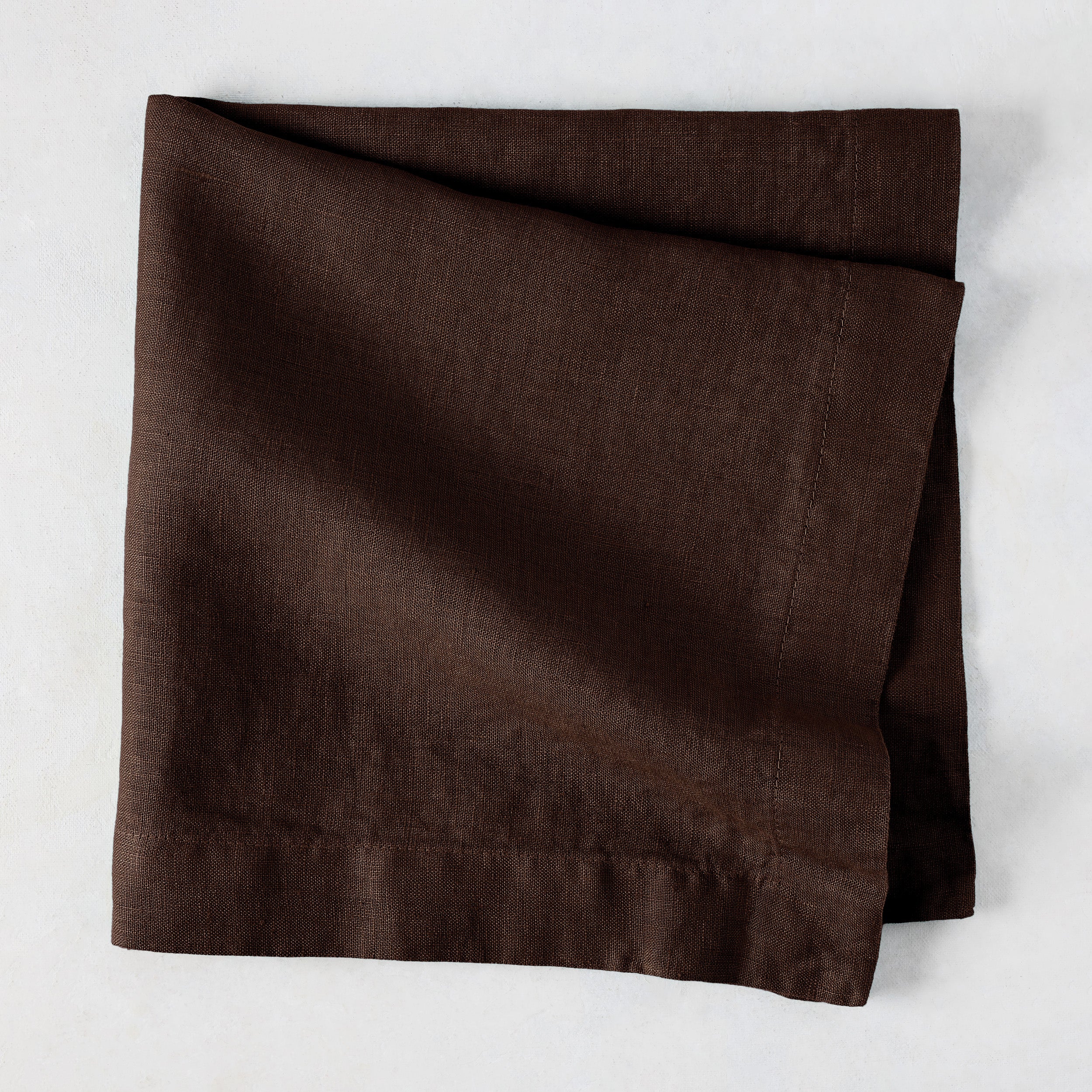 Cocoa HG Brown Hand-Dyed Linen Napkin, 22"