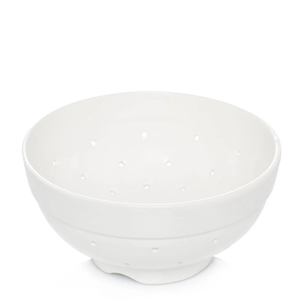 Hudson Grace White Ceramic Colander - Image 10