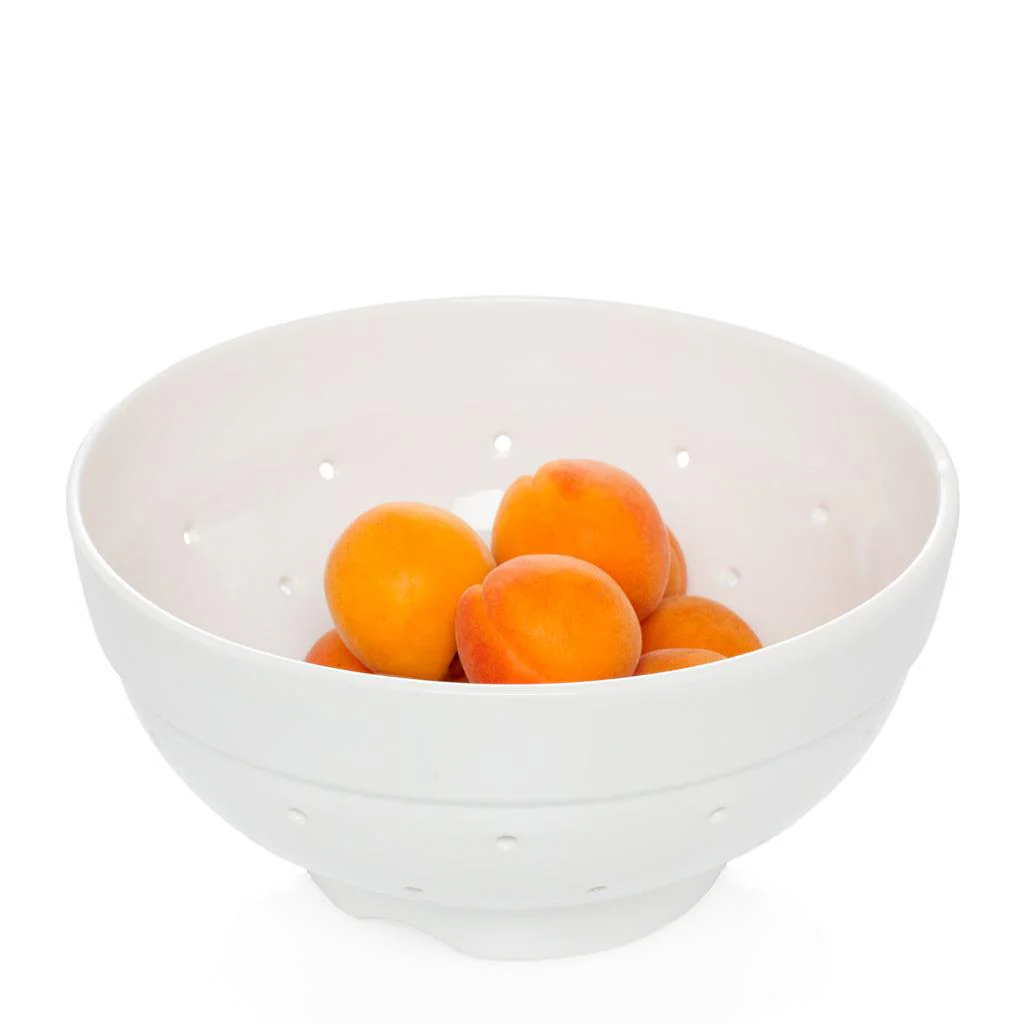 Hudson Grace White Ceramic Colander - Image 11