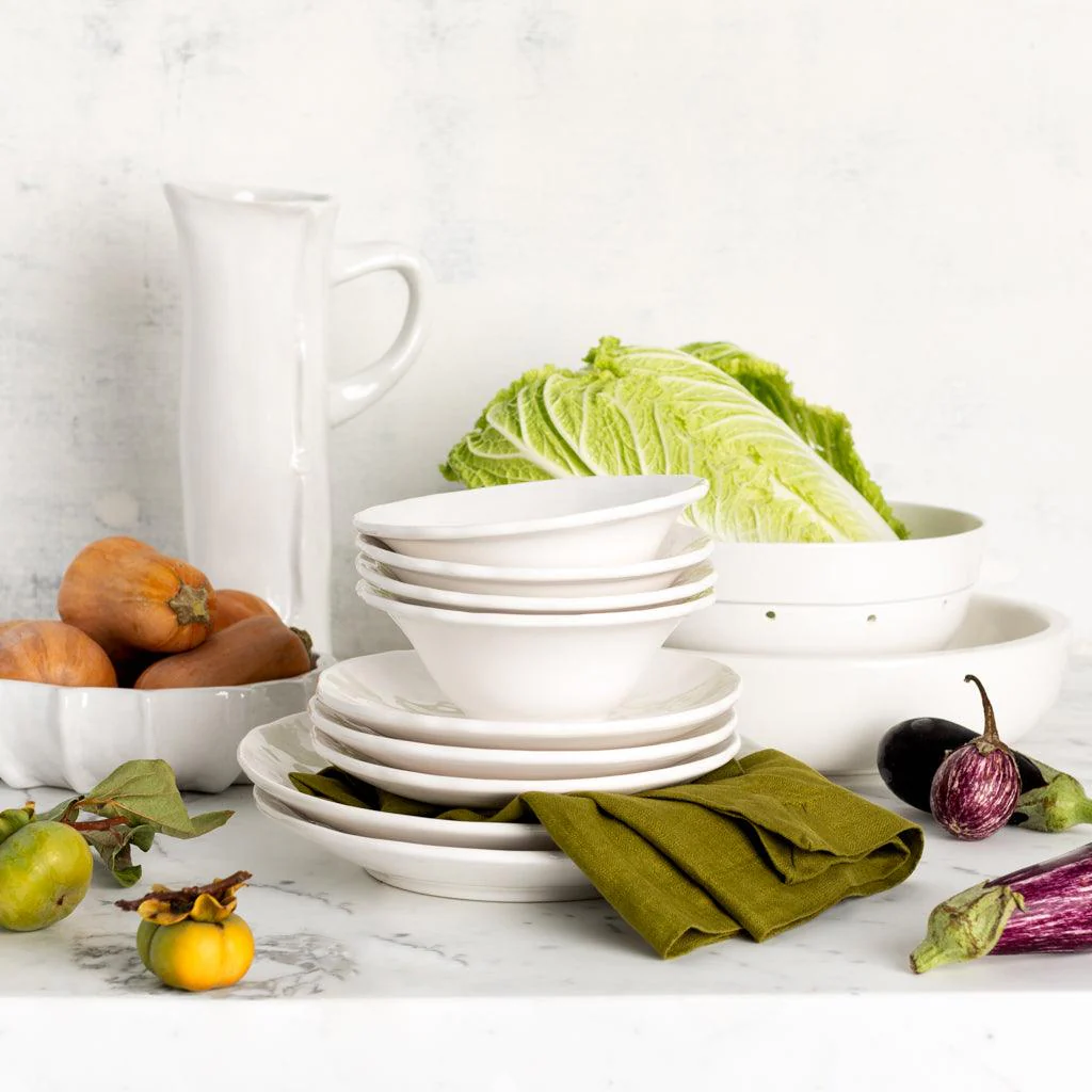 Hudson Grace White Ceramic Colander - Image 6