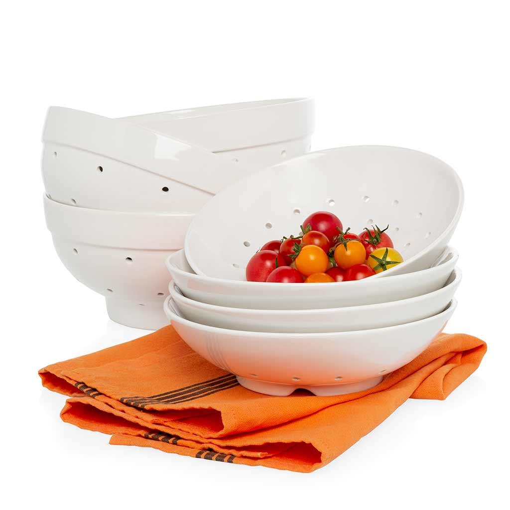 Hudson Grace White Ceramic Colander - Image 7