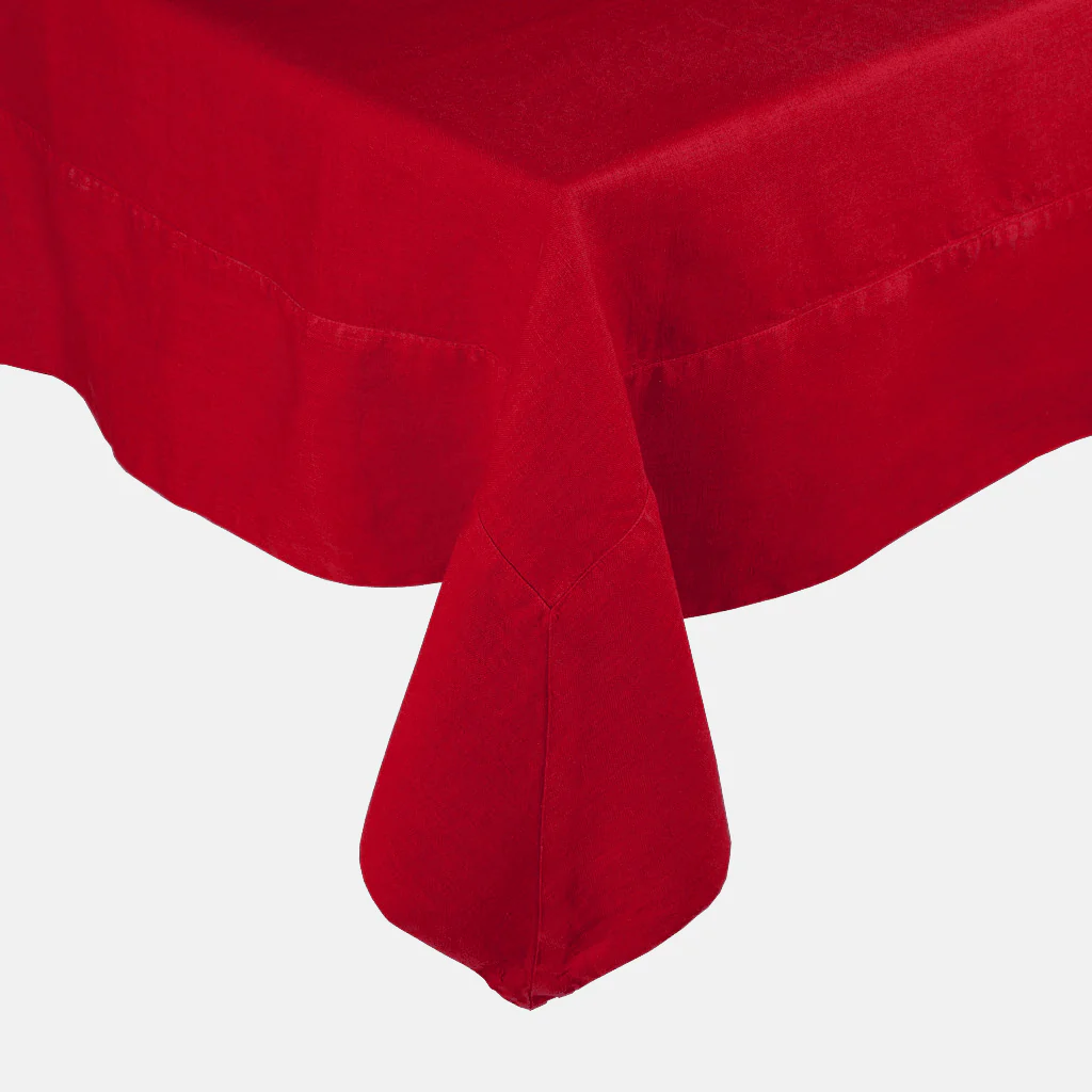 Flame HG Signature Hand-dyed Linen Tablecloth