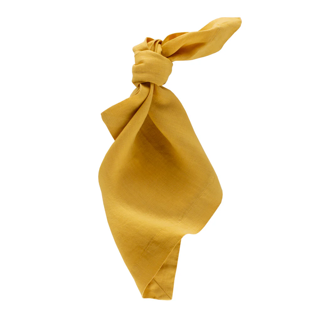 Golden Mustard HG Signature Hand-dyed Linen Napkin - Image 3