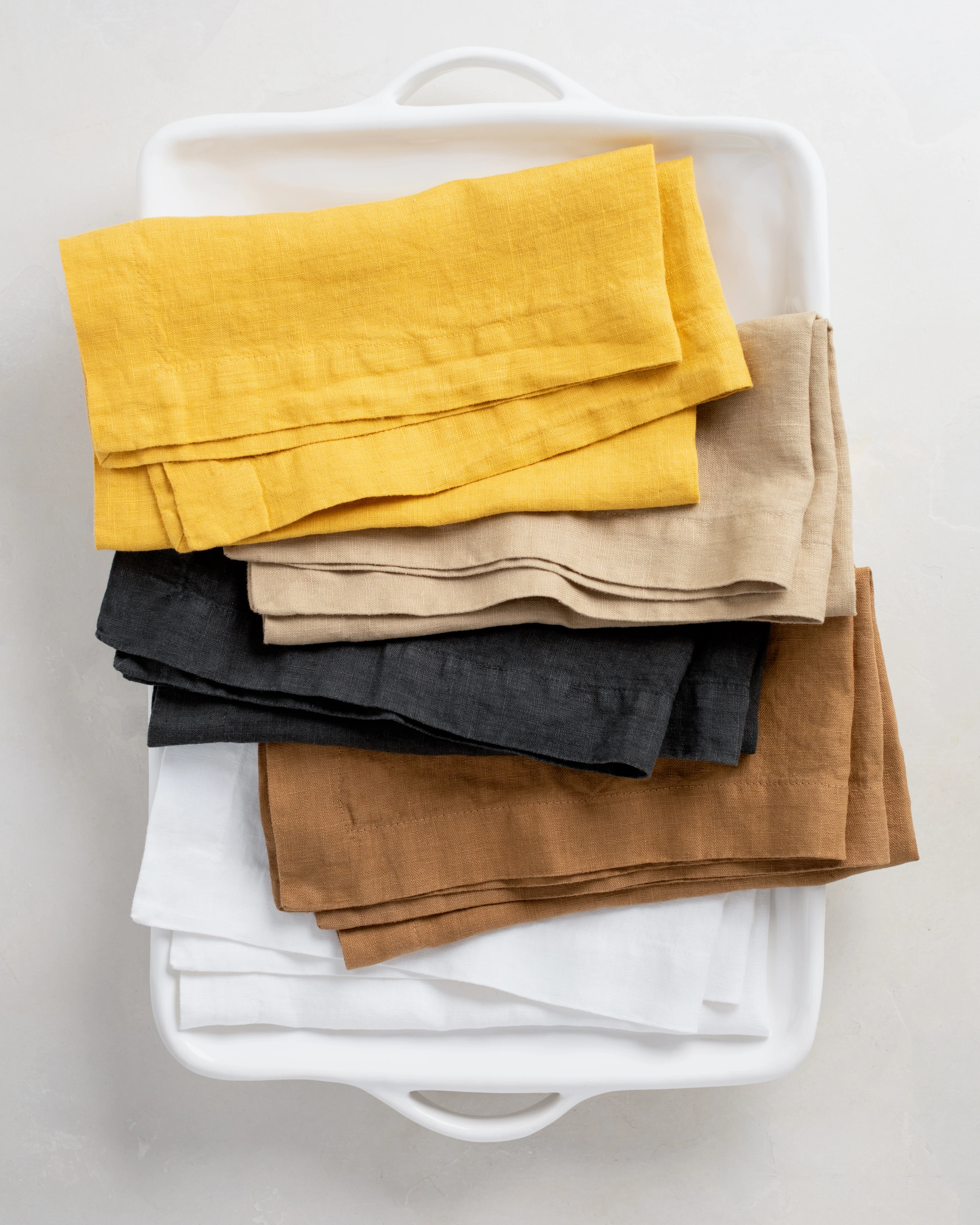 Golden Mustard HG Signature Hand-dyed Linen Napkin - Image 4