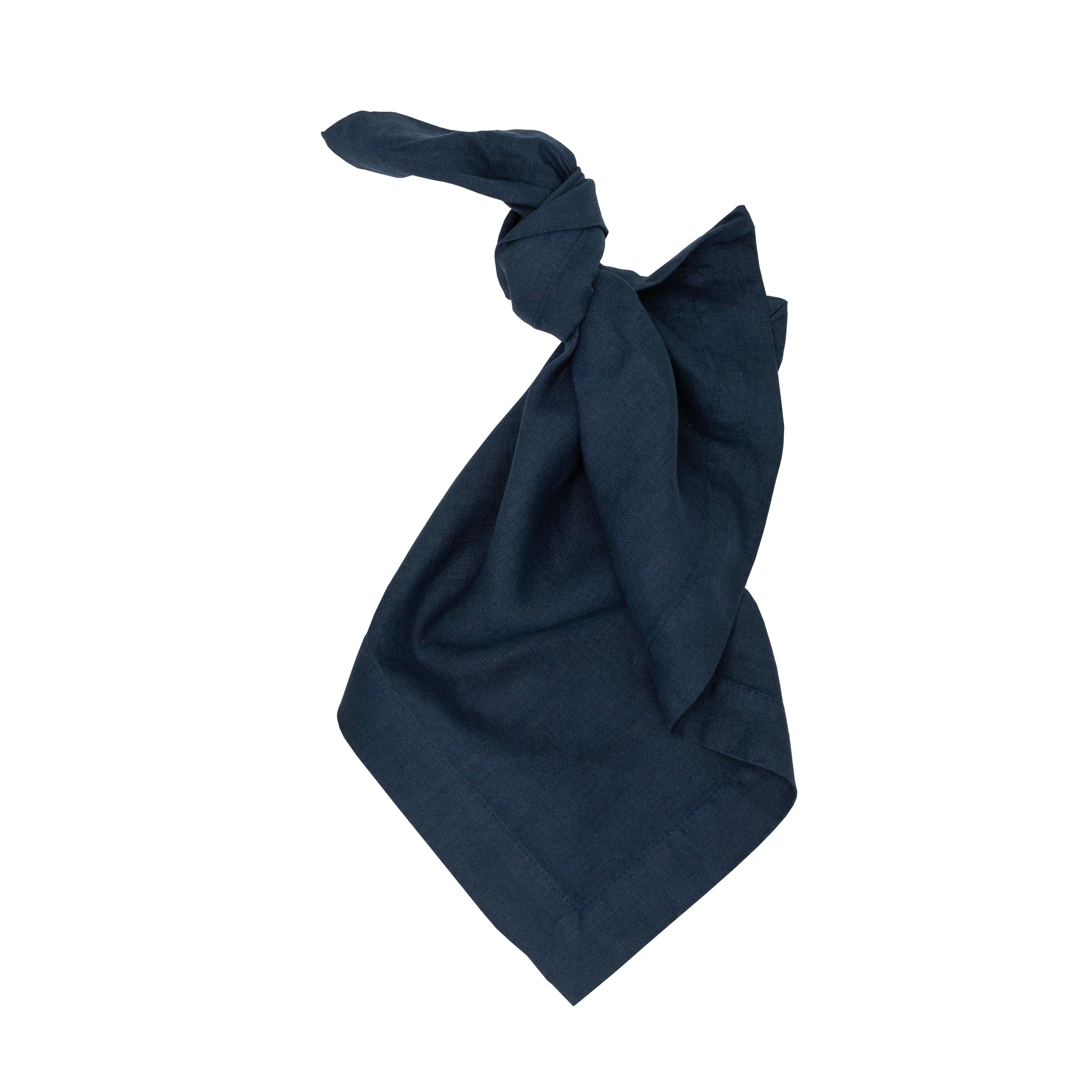Indigo HG Signature Hand-dyed Linen Napkin - Image 4