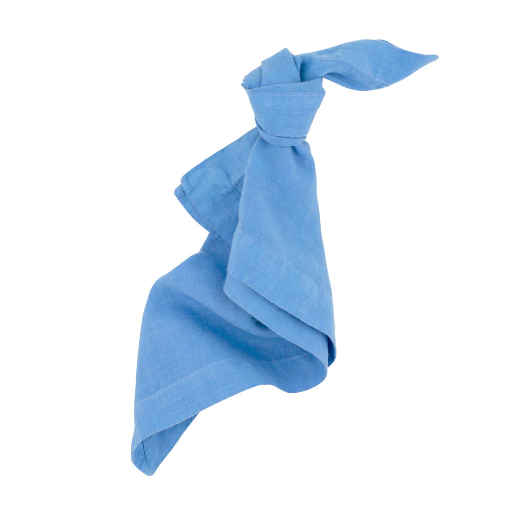 Lupine Blue HG Signature Hand-dyed Linen Napkin - Image 5