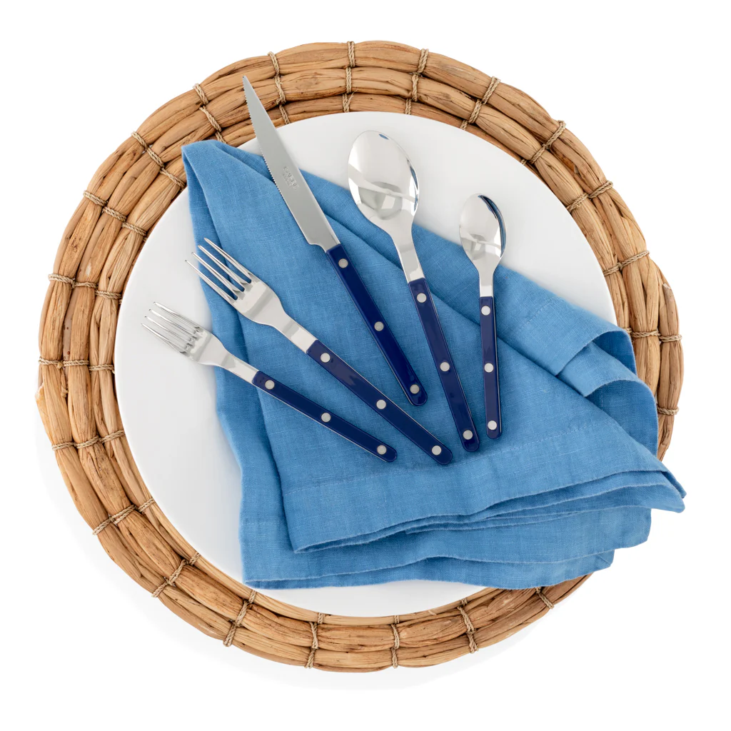 Lupine Blue HG Signature Hand-dyed Linen Napkin - Image 6