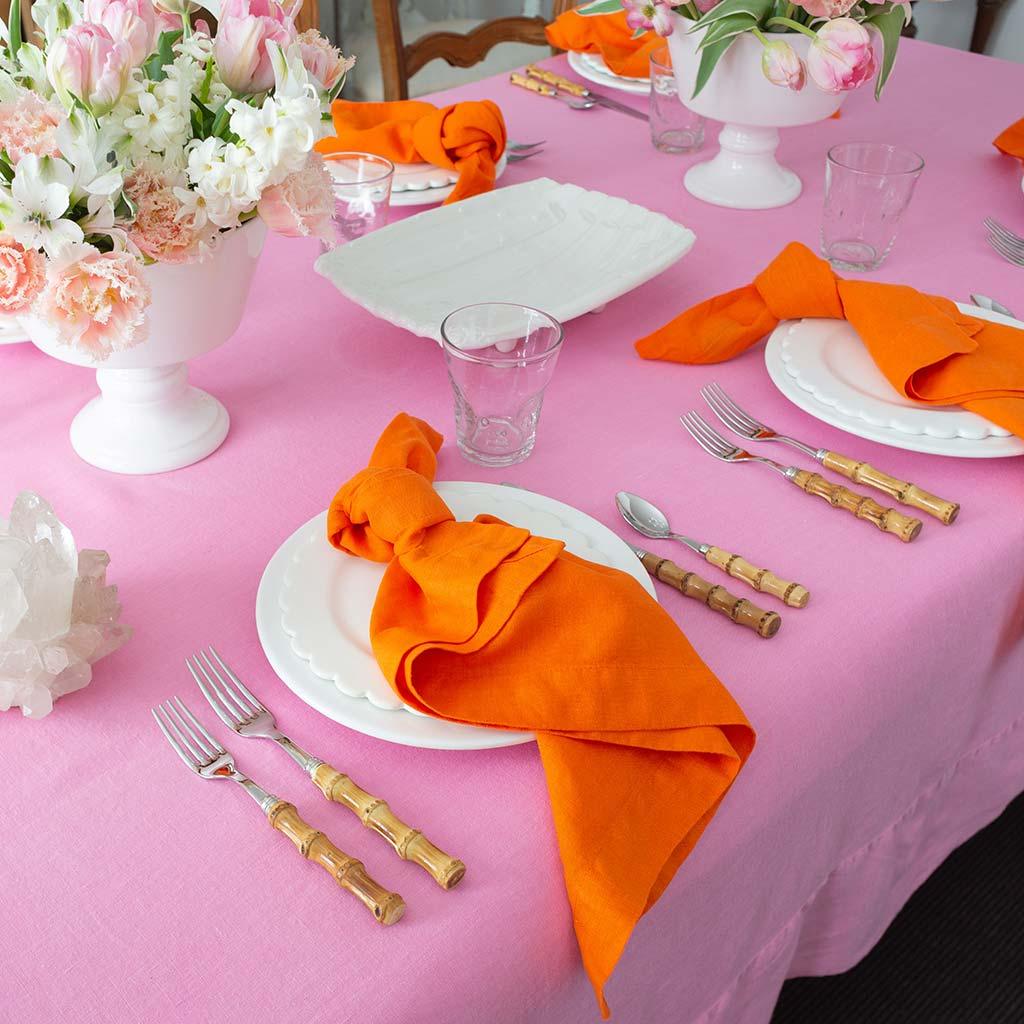 Persimmon HG Signature Hand-dyed Linen Napkin - Image 5