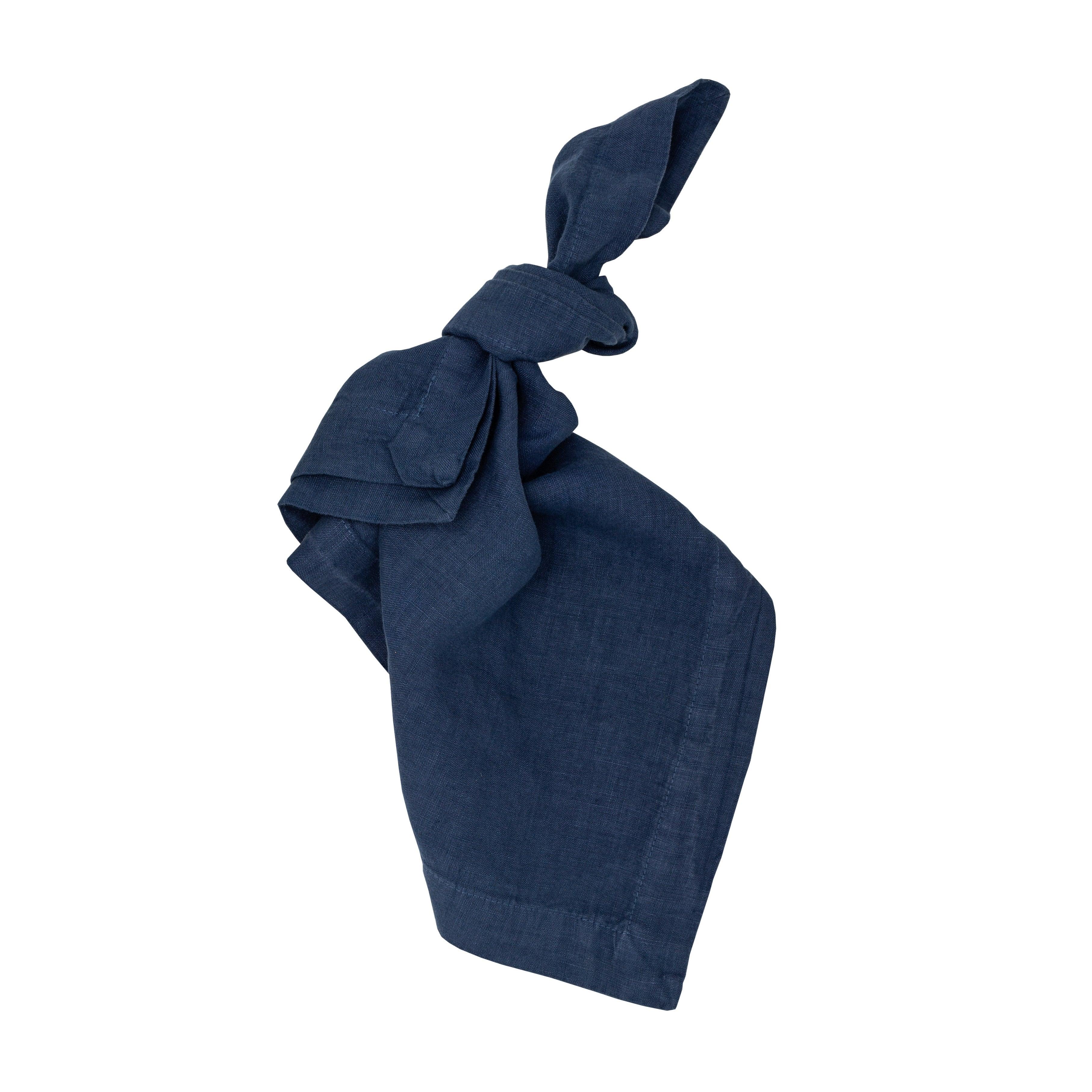 Surf Blue HG Signature Hand-dyed Linen Napkin - Image 3