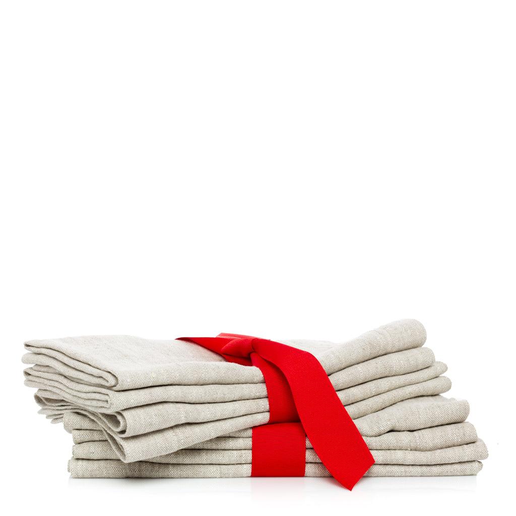 Oversized Natural Washed Flax Linen Napkins, Set of 4 - Image 5