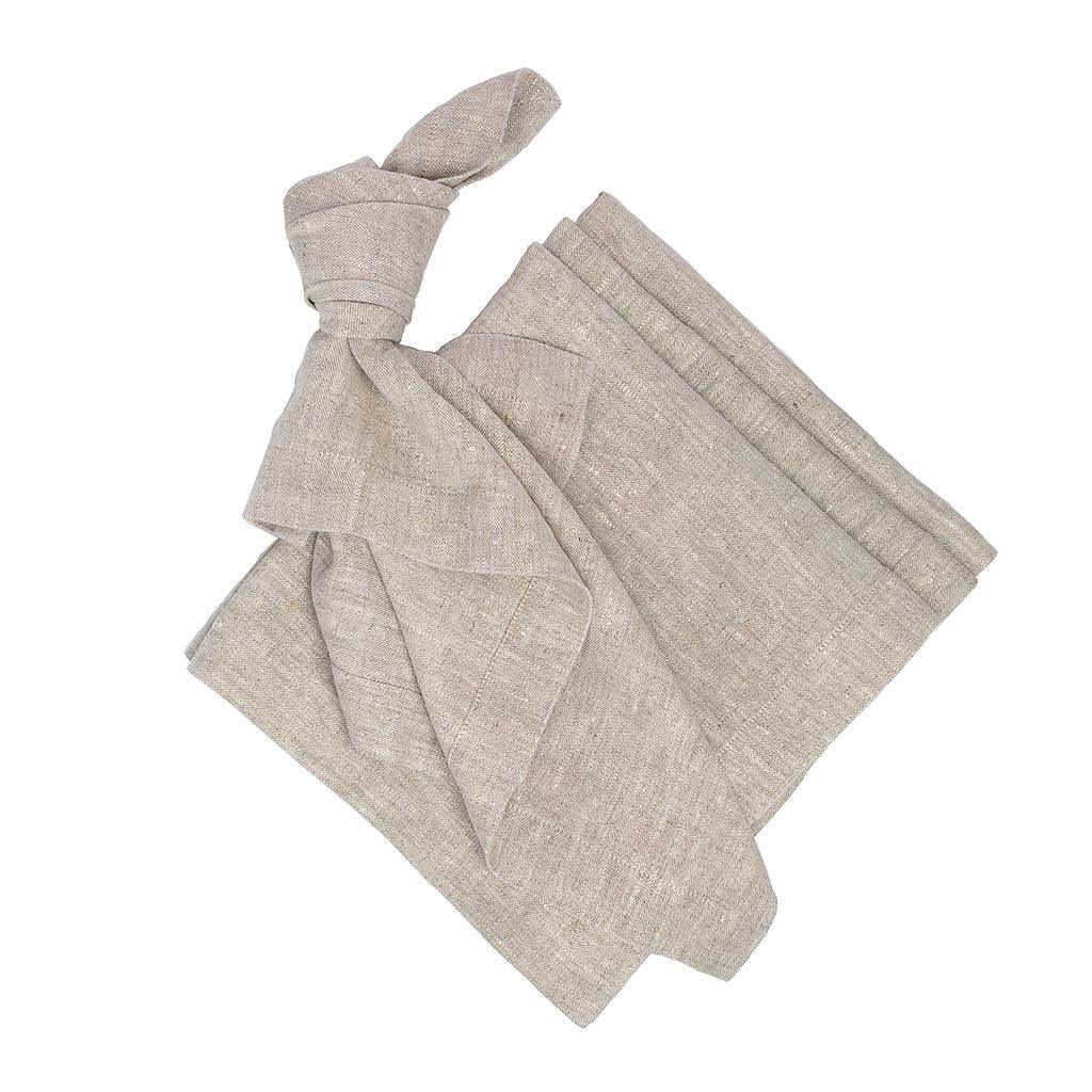 Oversized Natural Washed Flax Linen Napkins, Set of 4 - Image 6