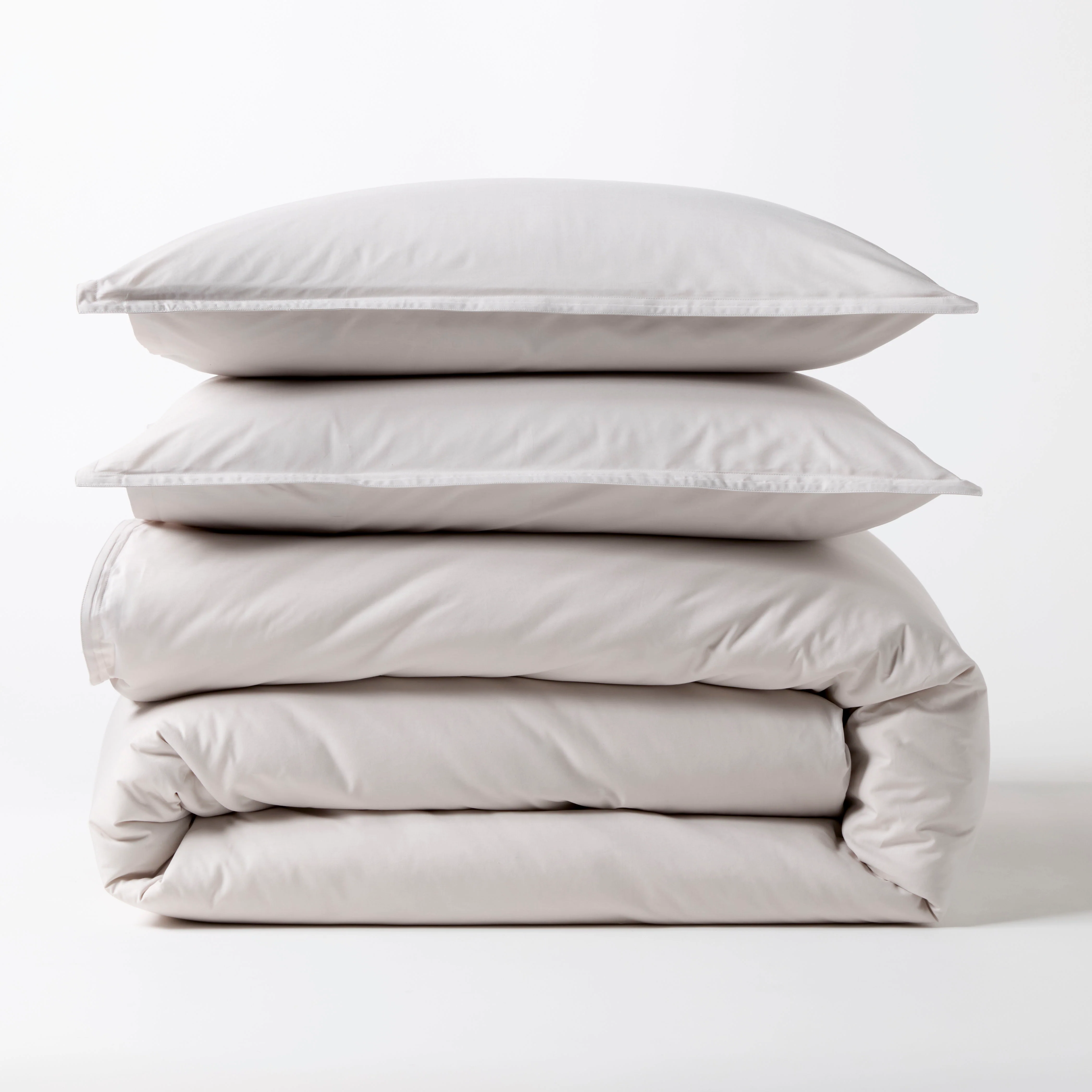 Grey Italian Percale Duvet Set
