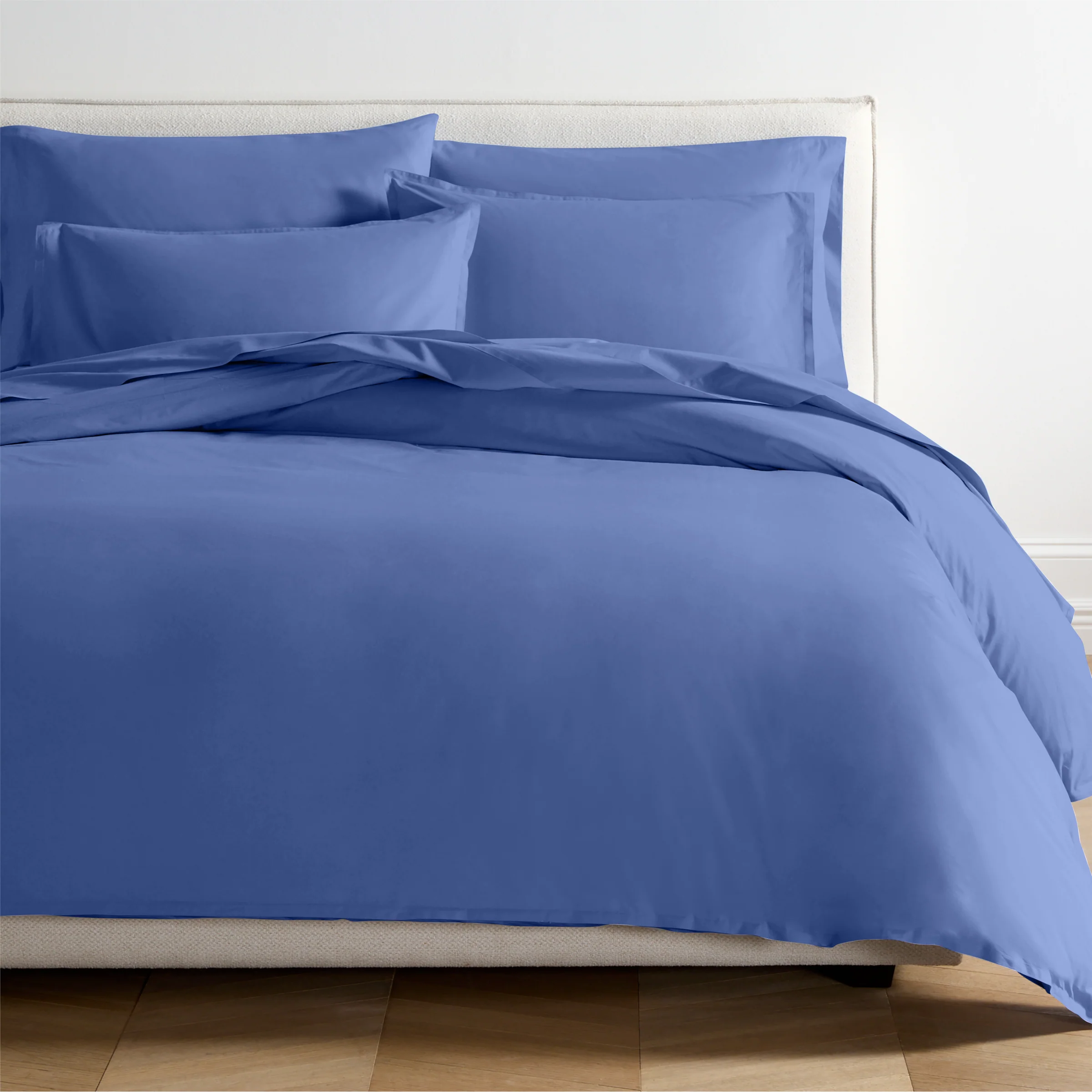 Steele Blue Italian Percale Duvet Set - Image 2