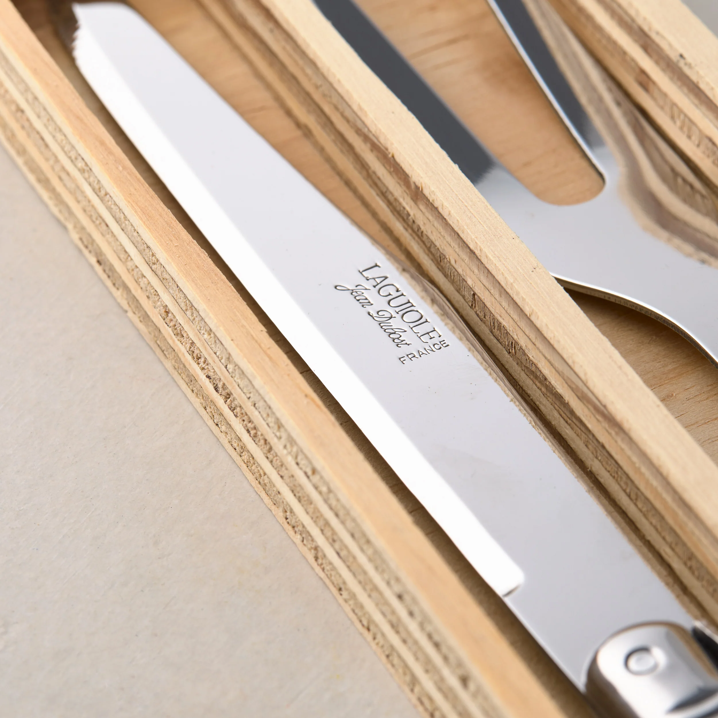 Jean Dubost Laguiole Stainless Steel 2-Piece Carving Set - Image 3