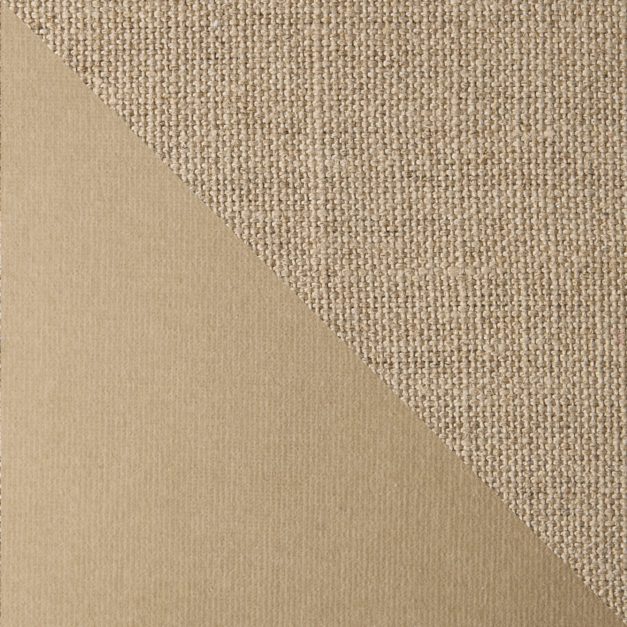 Khaki Linen and Velvet Reversible Lumbar Pillow - Image 2